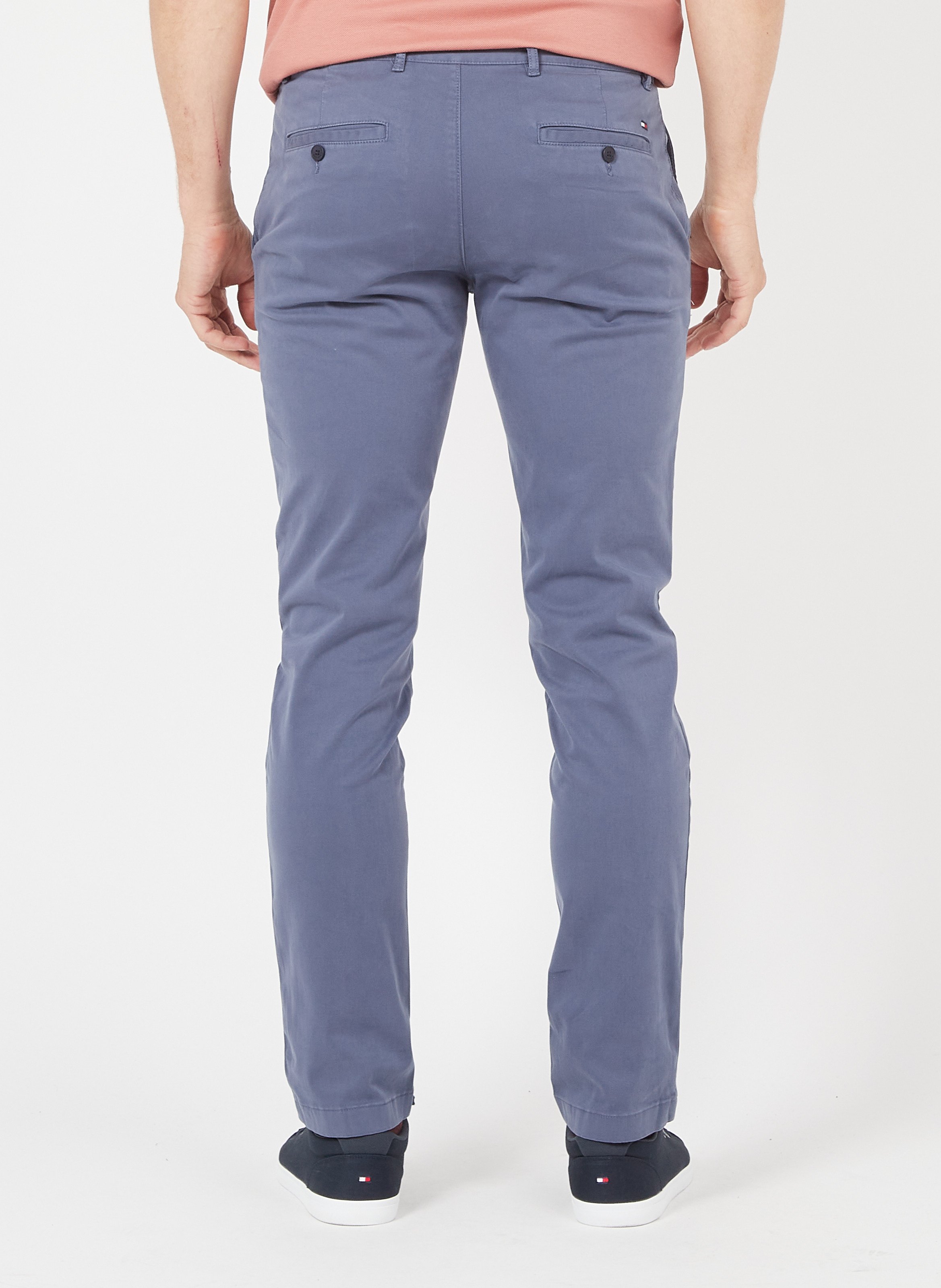 Pantaloni Chino Regular Fit In Cotone Stretch Blue Tommy Hilfiger - Uomo |  Place des Tendances