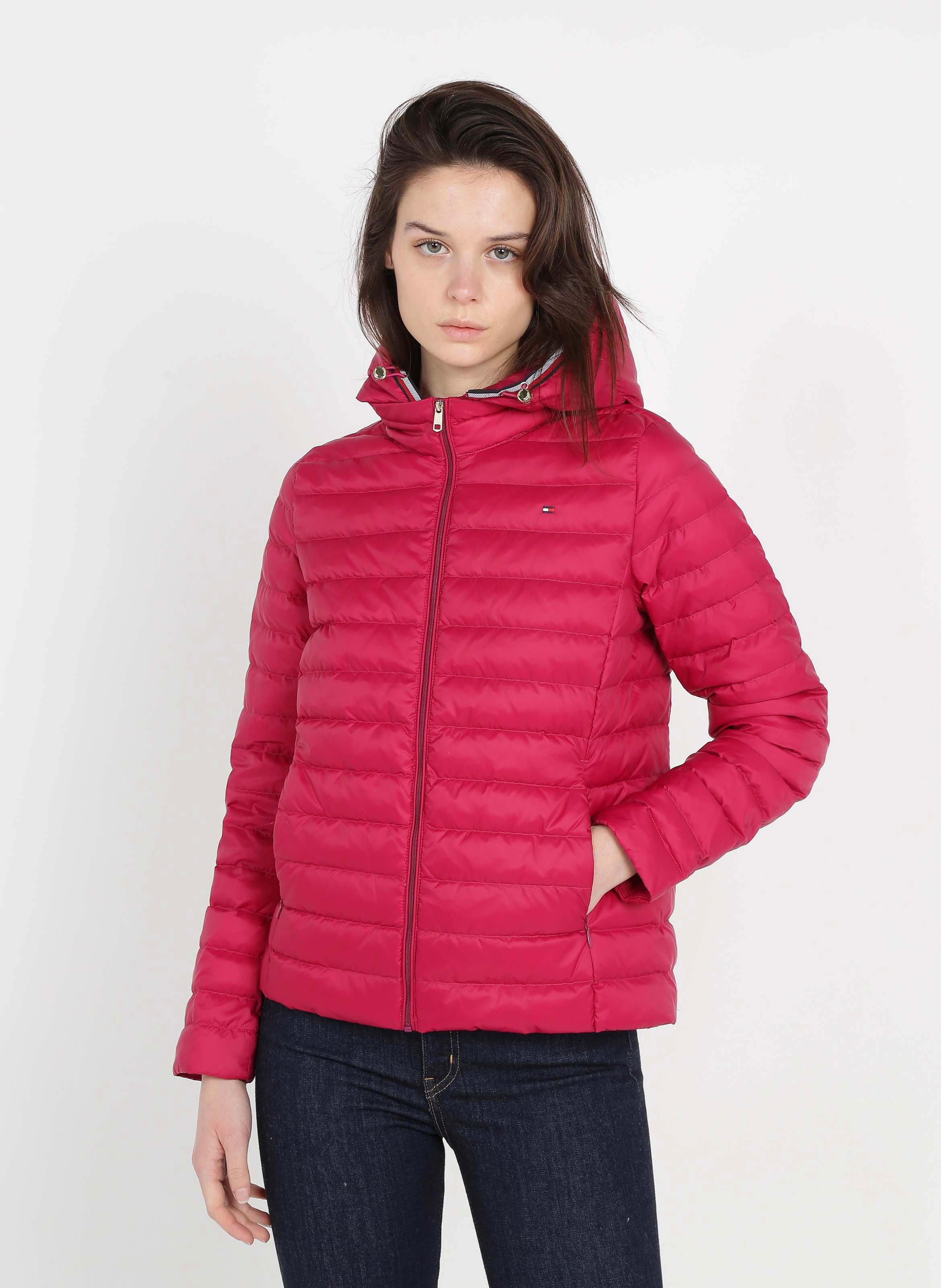 Piumino Con Cappuccio Crimson Ruby Tommy Hilfiger - Donna | Place des  Tendances