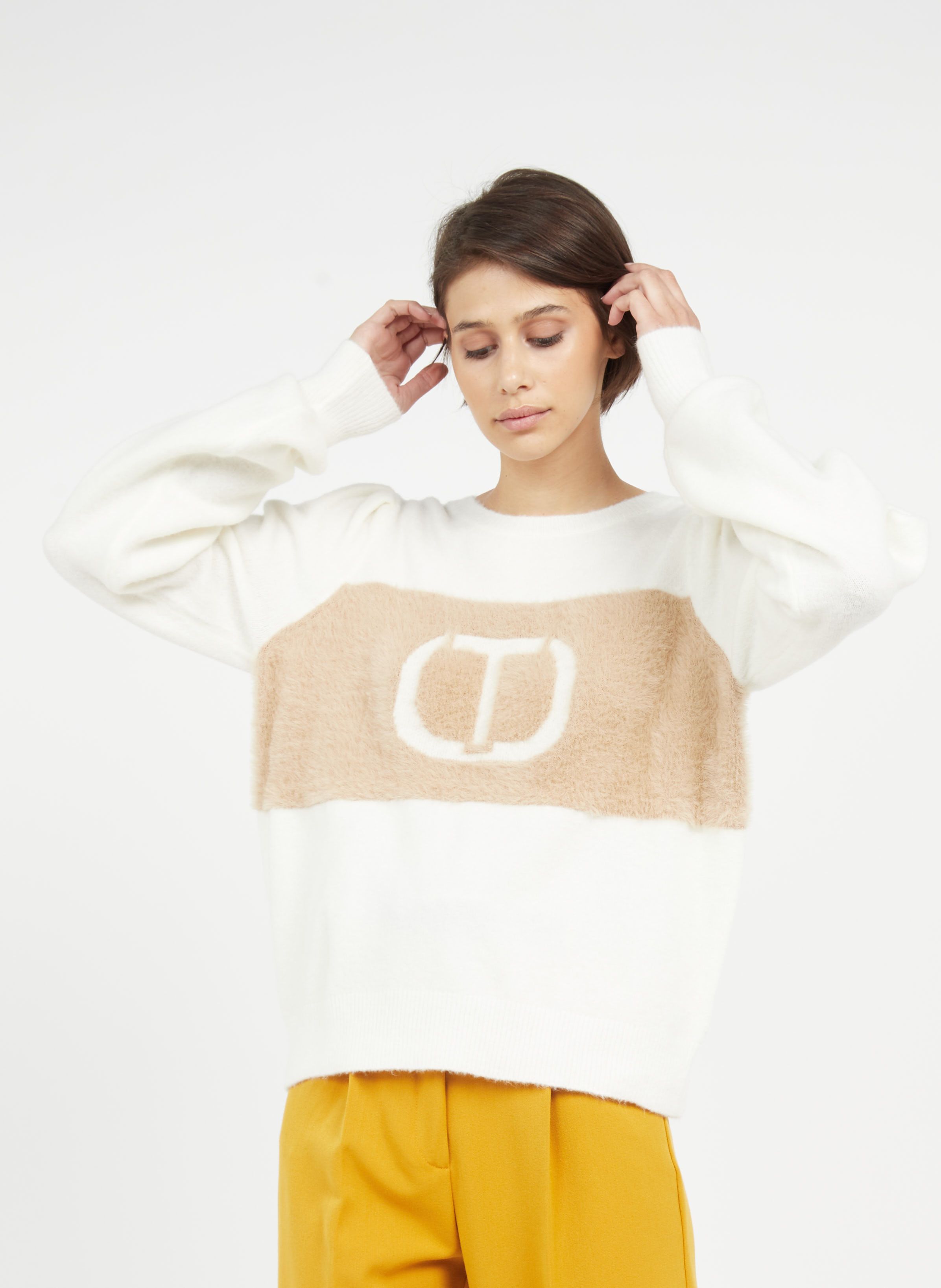 Milla WOMEN'S maglione beige taglia L acrilico 100% 