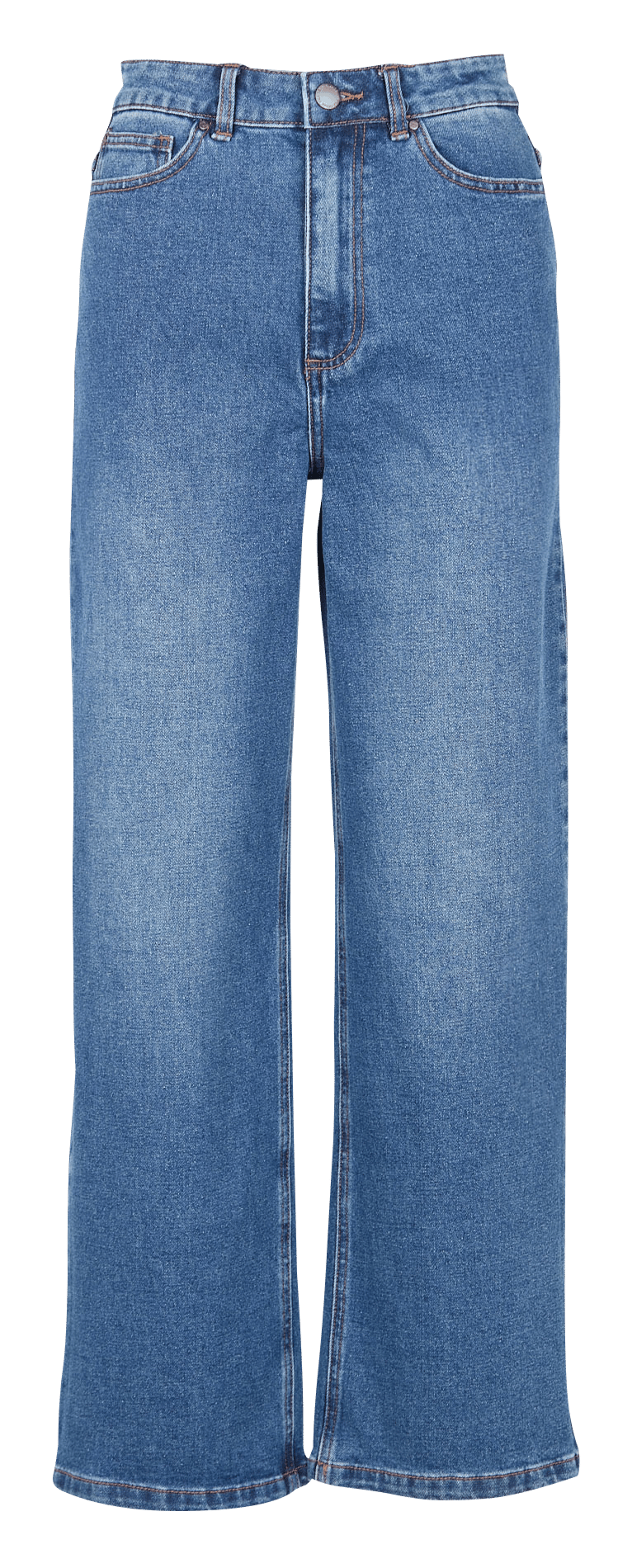 Jeans Larghi A Vita Alta Medium Blue Denim Vila - Donna | Place des  Tendances