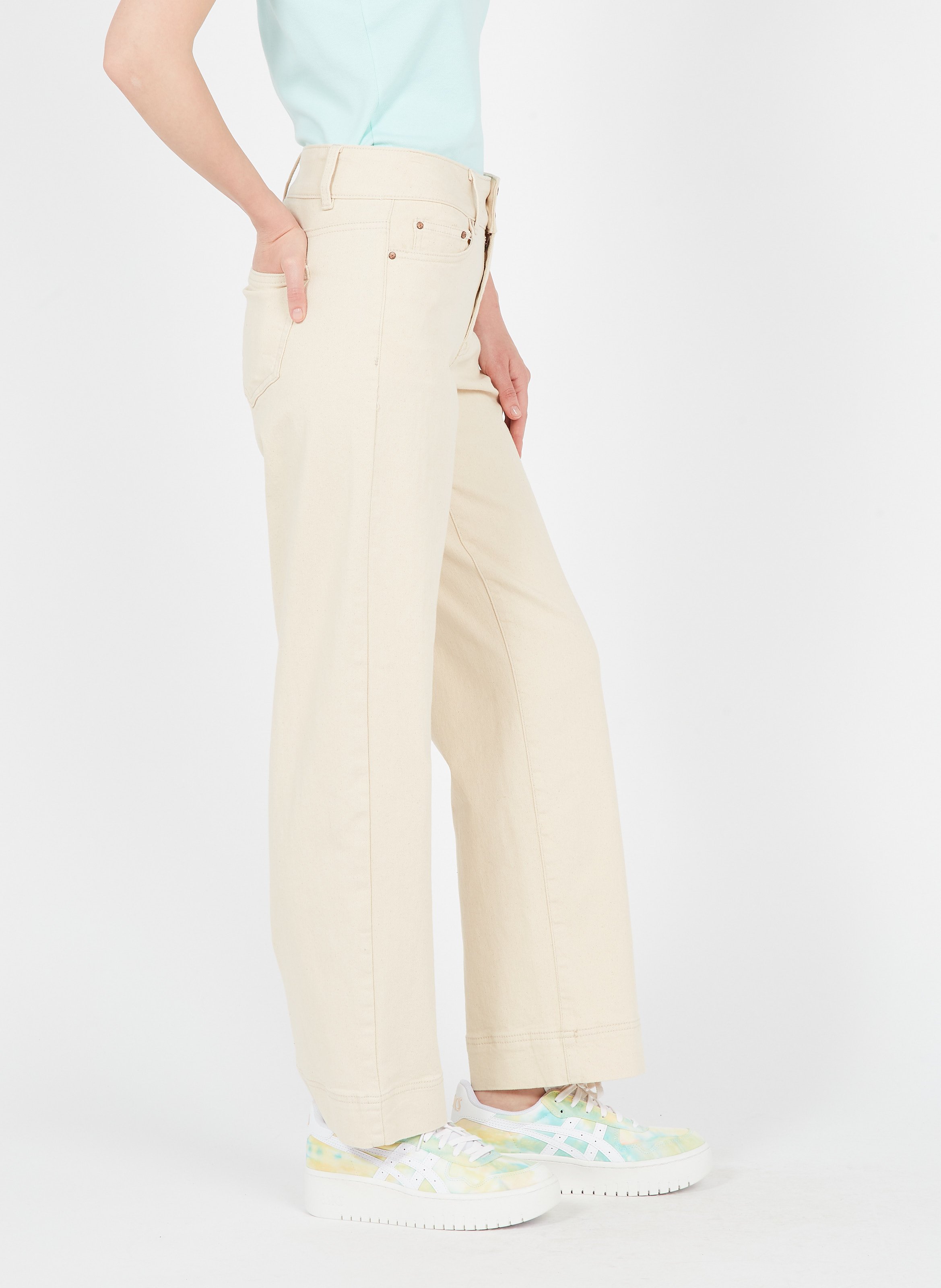 Jeans Larghi In Cotone Natural Melange Vila - Donna | Place des Tendances
