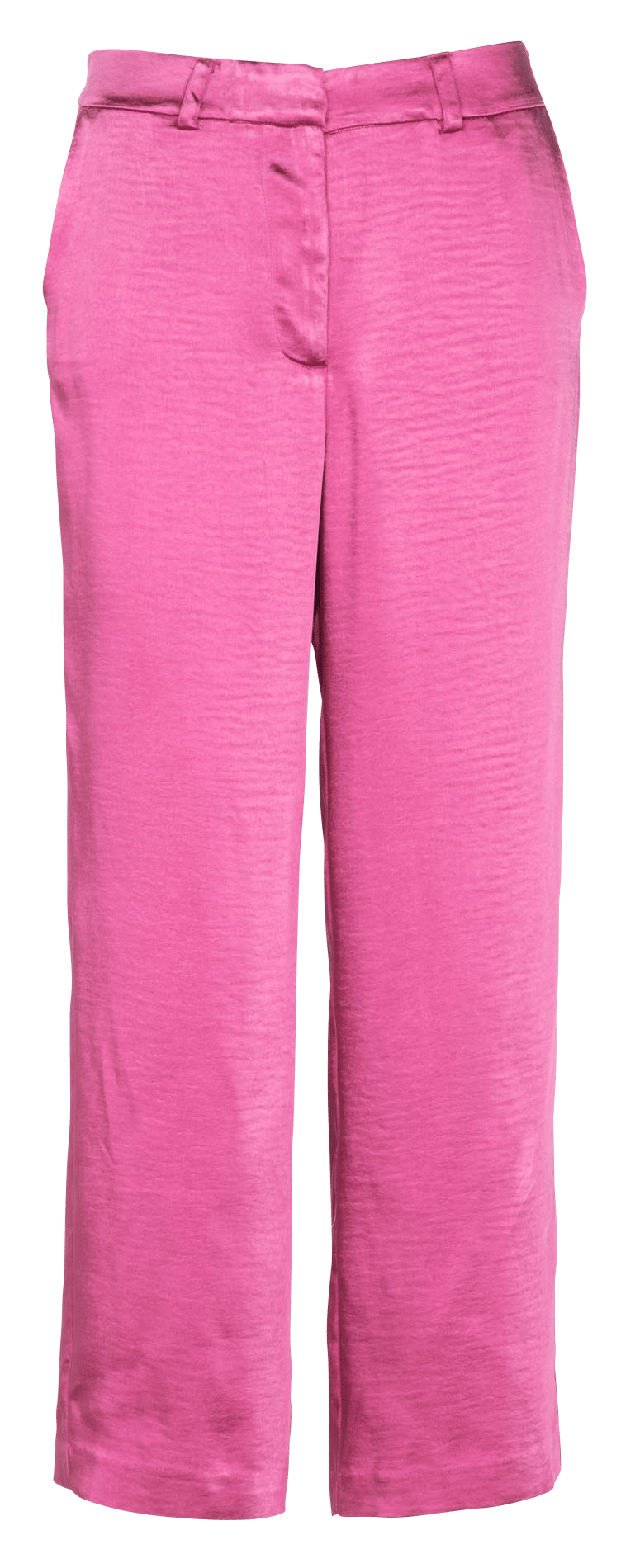 Pantaloni Larghi A Vita Alta In Raso Magenta Haze Vila - Donna | Place des  Tendances