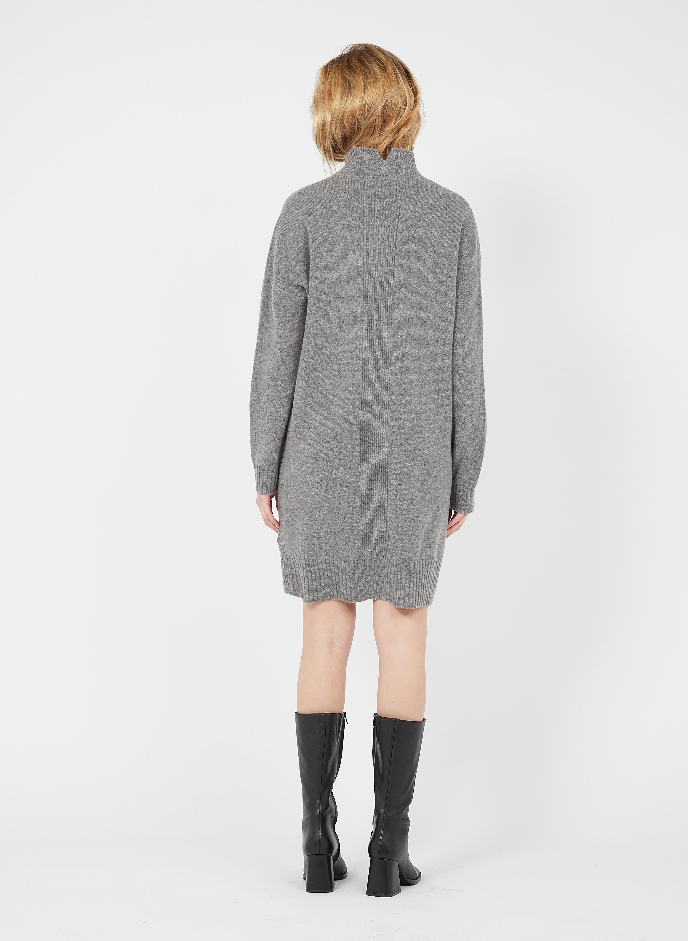 Maxi Pull A Collo Alto In Lana Grey Whistles - Donna | Place des Tendances