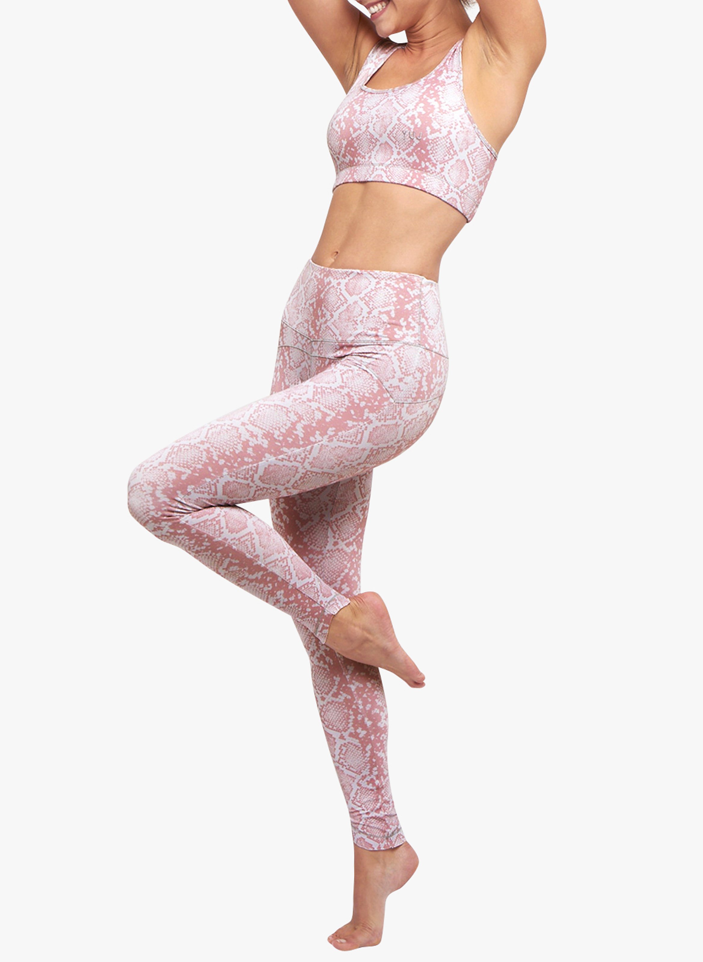 Leggings Yoga Con Stampa Pitone Rose-silver Yuj Yoga Paris - Donna | Place  des Tendances