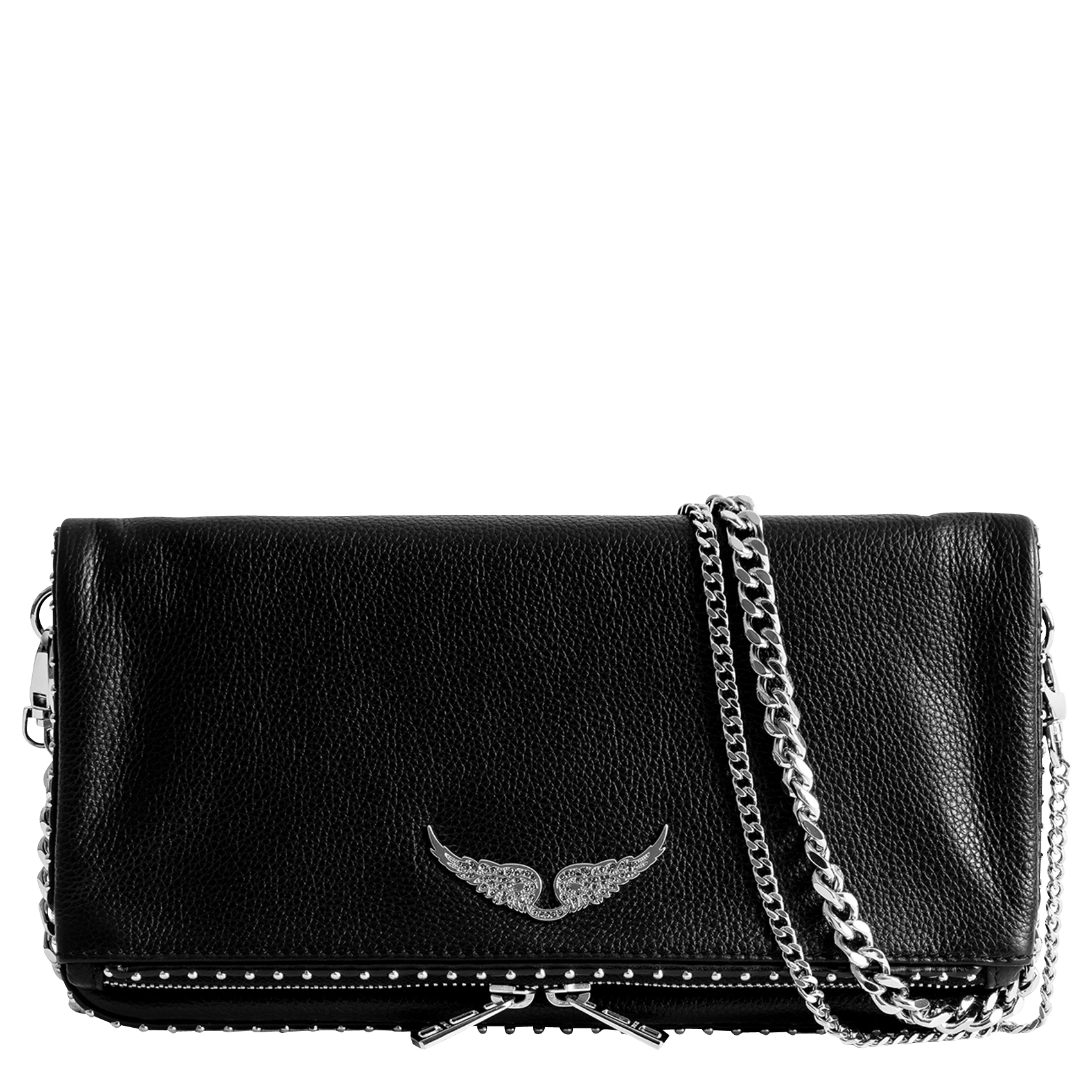 Pochette In Pelle Con Borchie Noir Zadig\u0026voltaire - Donna | Place des  Tendances