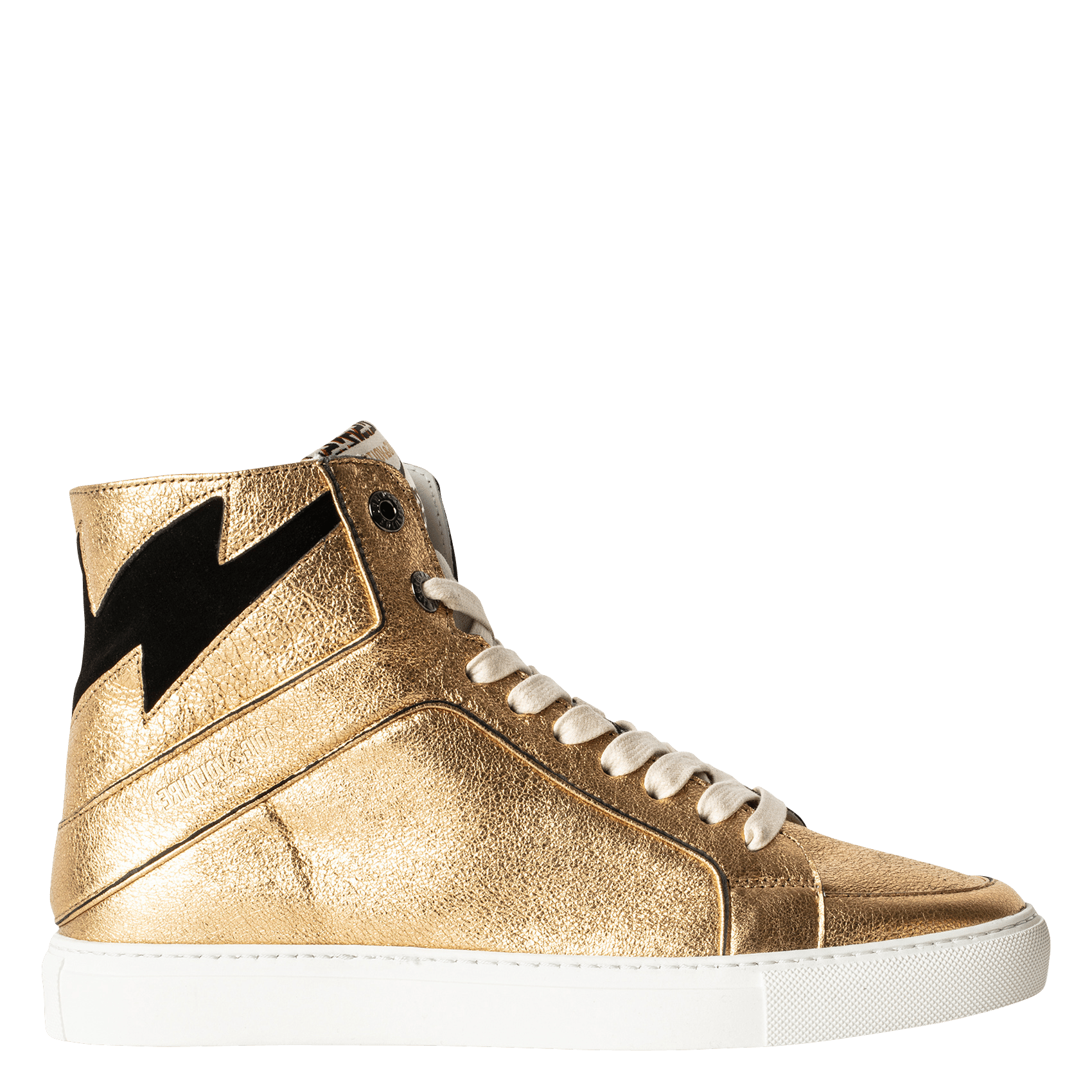 Sneakers Alte In Pelle Metallizzata Gold Zadig\u0026voltaire - Donna | Place des  Tendances