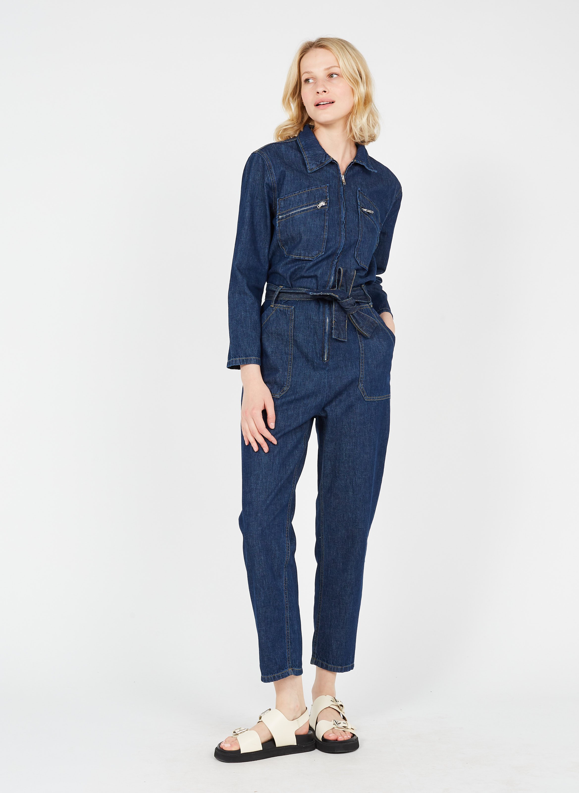 Jumpsuit Van Spijkerstof Brut Acquaverde Dames Place des Tendances