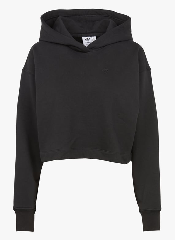 Katoenen sweater met capuchon Zwart