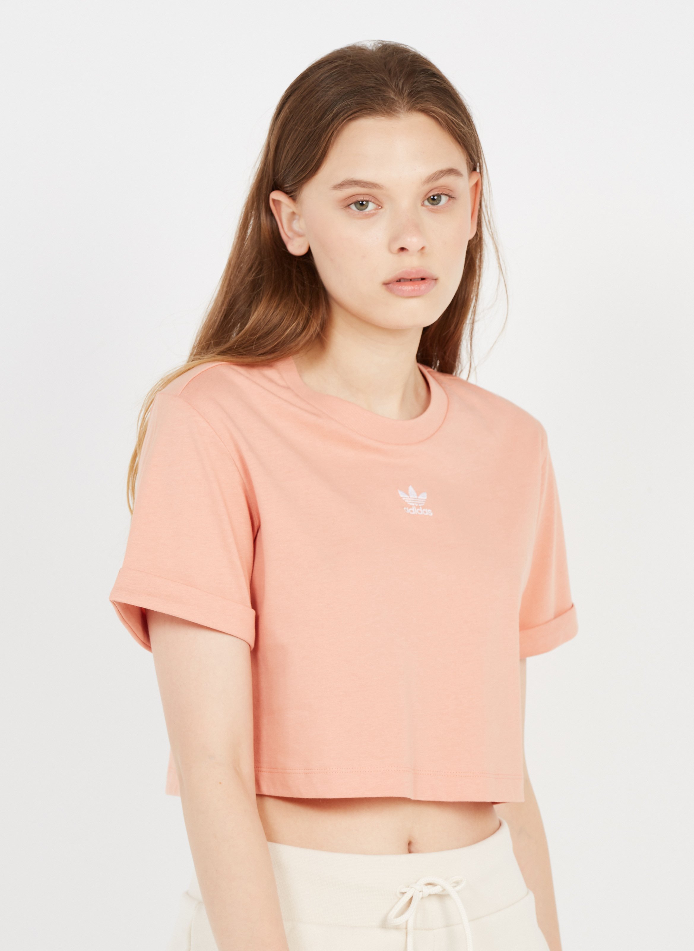 Sale Kort, Katoenen T-shirt Met Ronde Hals Amblus Adidas - Dames | Place  des Tendances