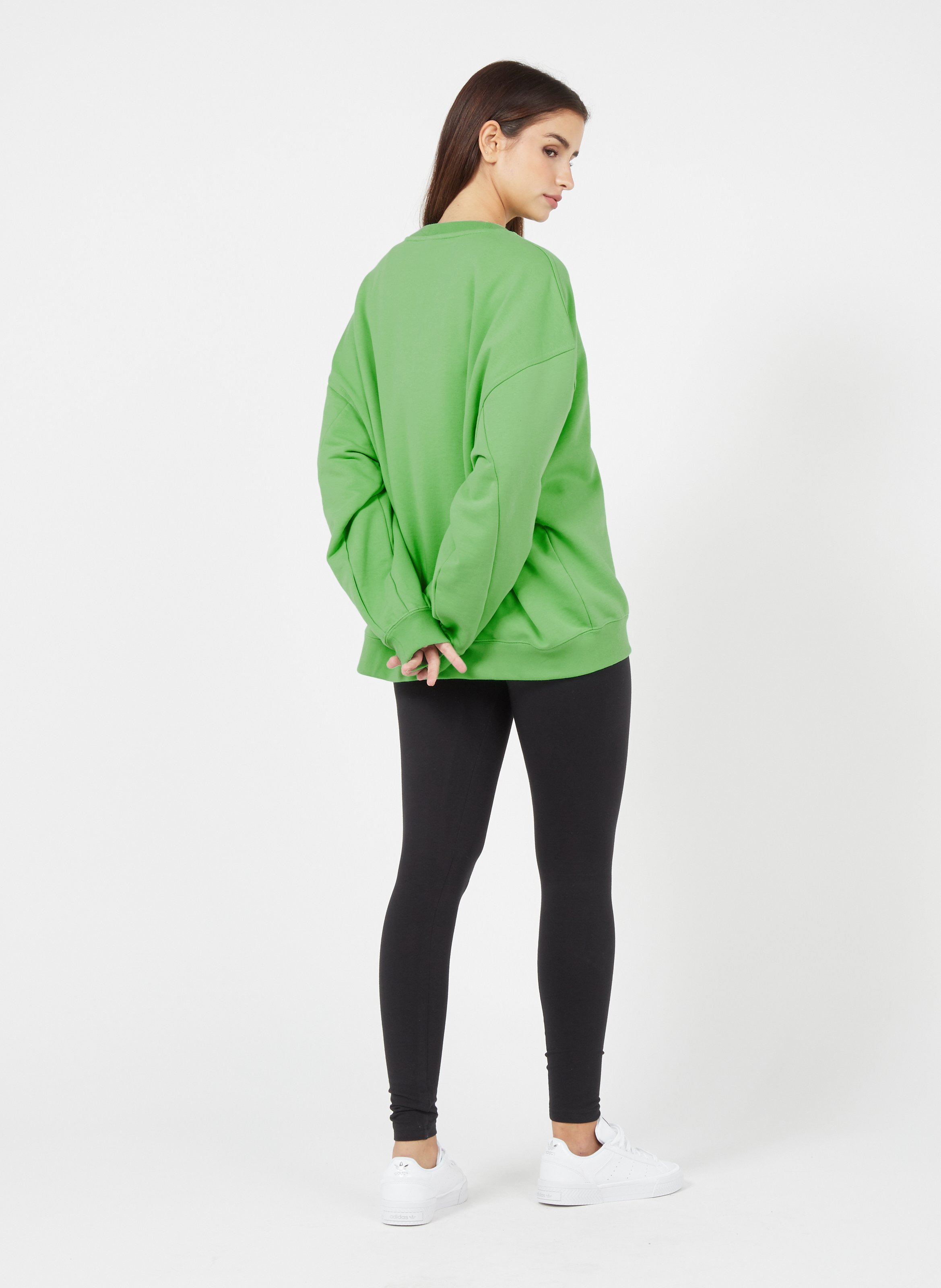 Katoenen Legging Met Hoge Taille Black/white Adidas - Dames | Place des  Tendances