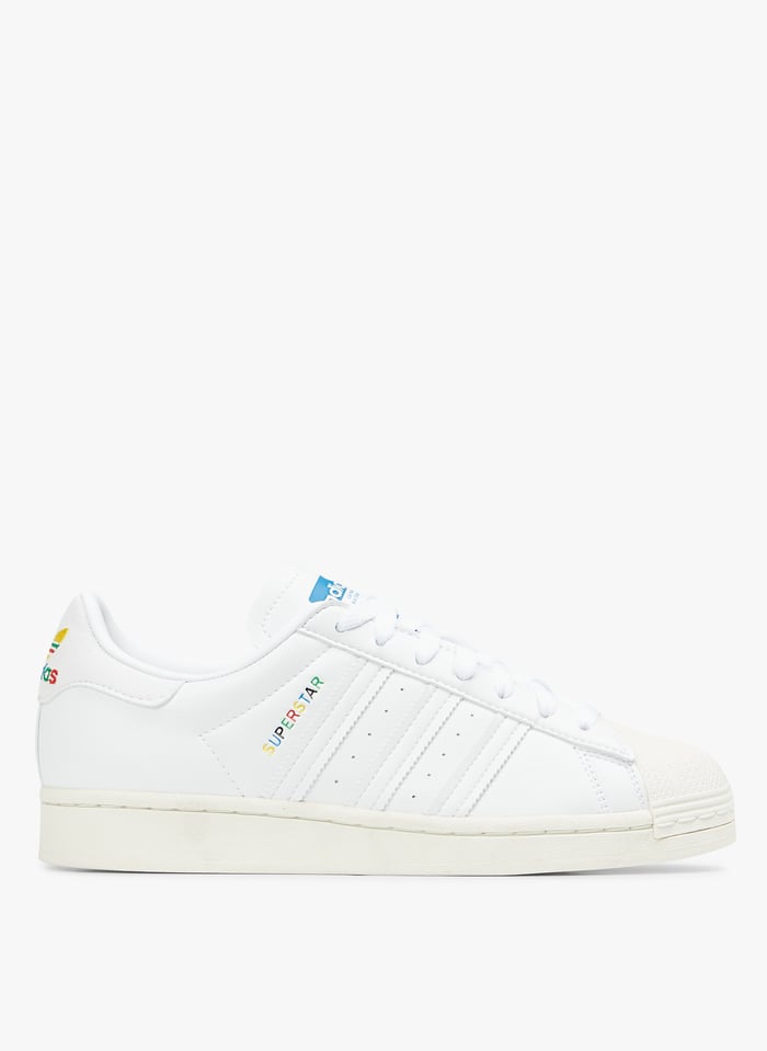 Adidas superstar top beige daim