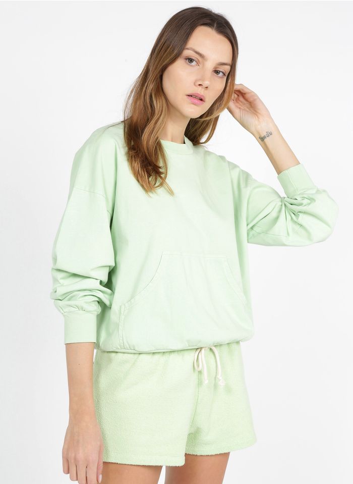 AMERICAN VINTAGE Katoenen sweater met ronde hals | Groen