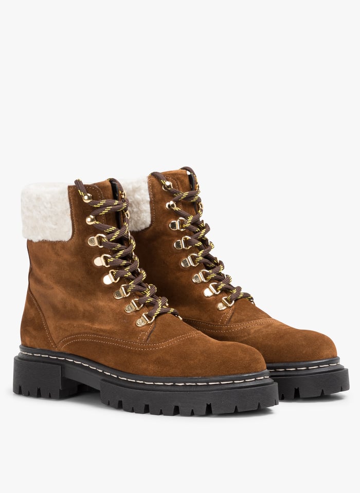 Halfhoge Su de Veterlaarzen Veau Velours Cigare Anaki Dames