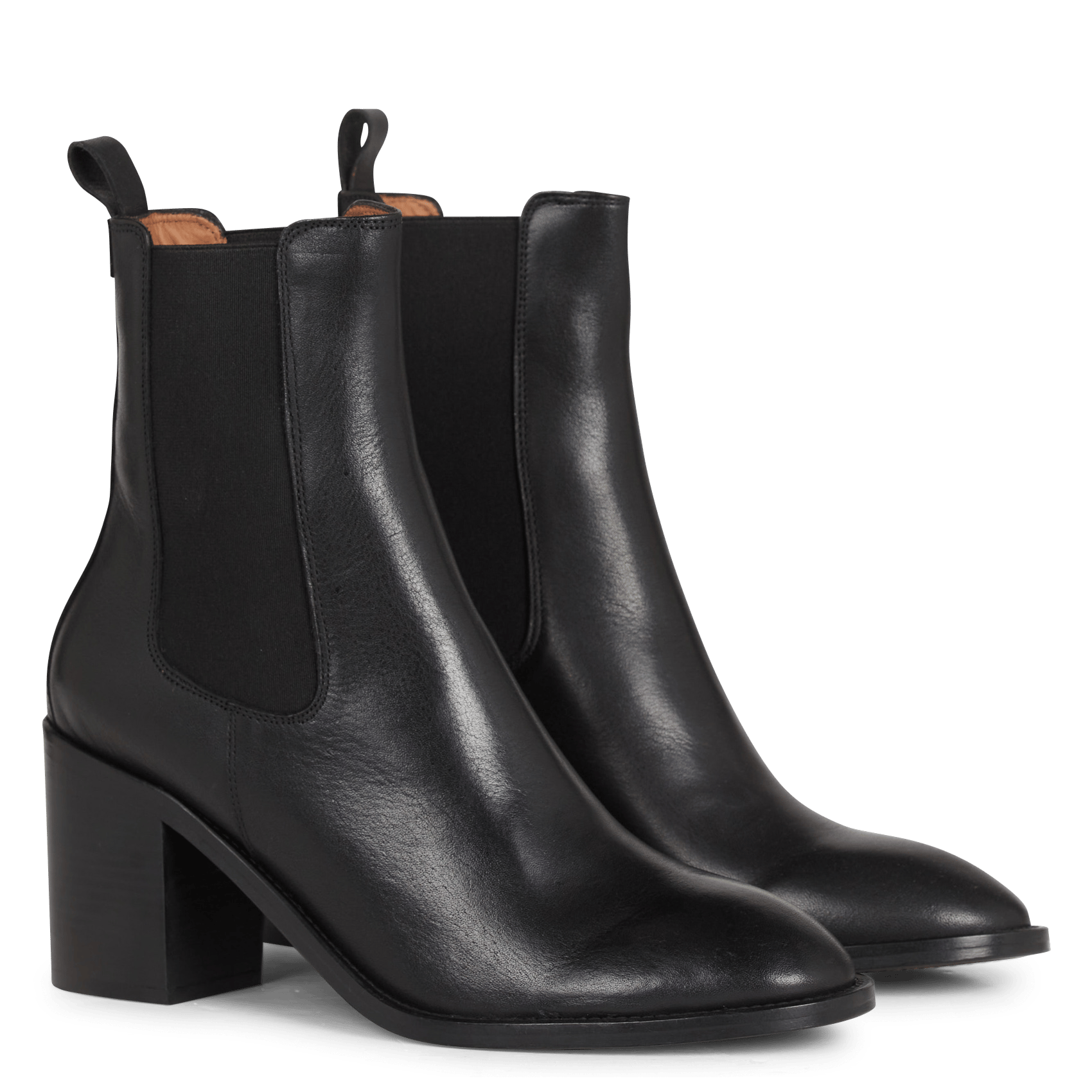 Leren Chelsea-boots Met Hak Noir Anthology Paris - Dames | Place des  Tendances