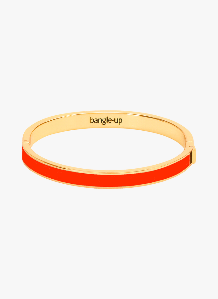 BANGLE UP Armband van geëmailleerd, goudkleurig metaal met sluiting Oranje