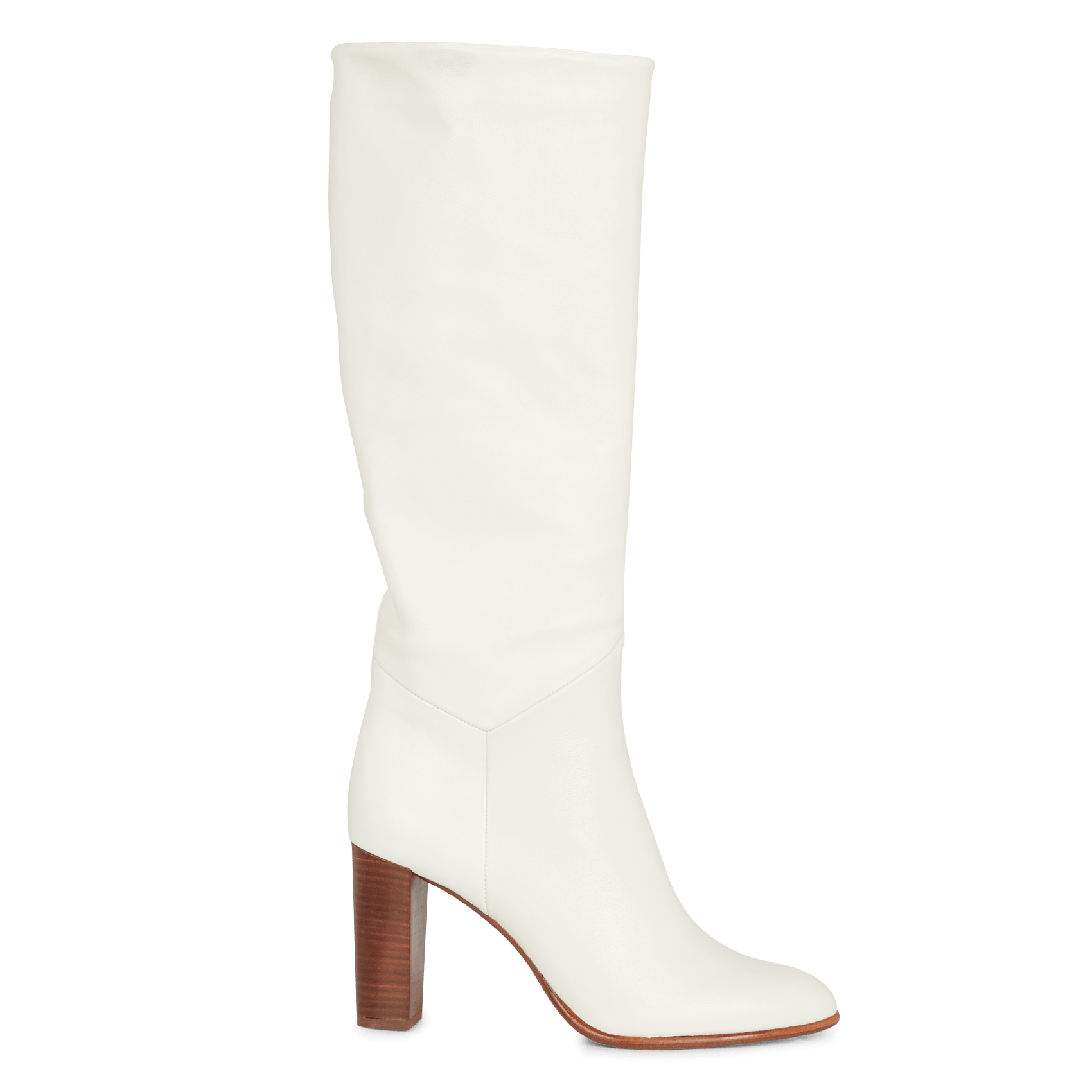 Leren Laarzen Met Hak Offwhite Ba \u0026 Sh - Dames | Place des Tendances