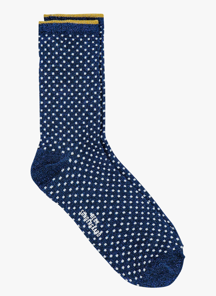 BECKSONDERGAARD Sokken met lurex-stippen | Blauw