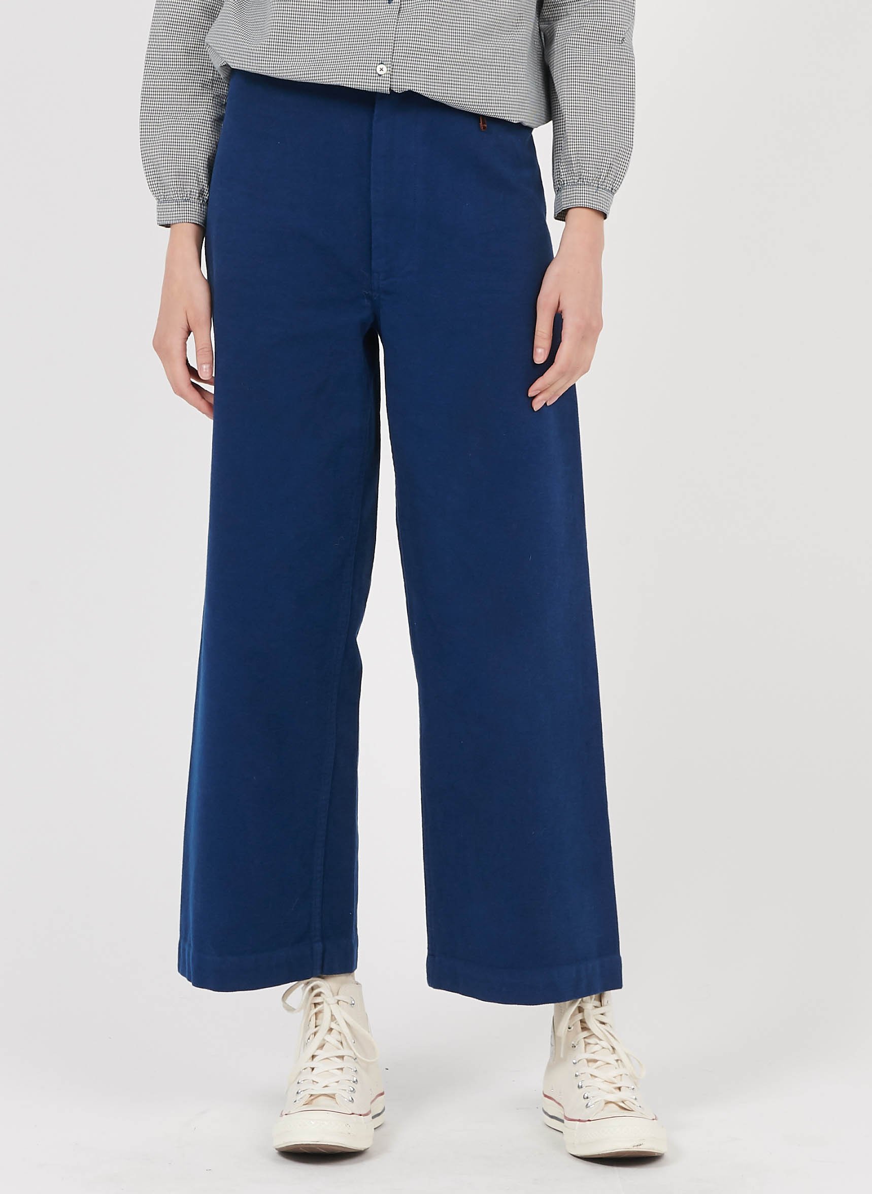 Wijde Broek Van Velours Met Hoge Taille Worker Bellerose - Dames | Place  des Tendances