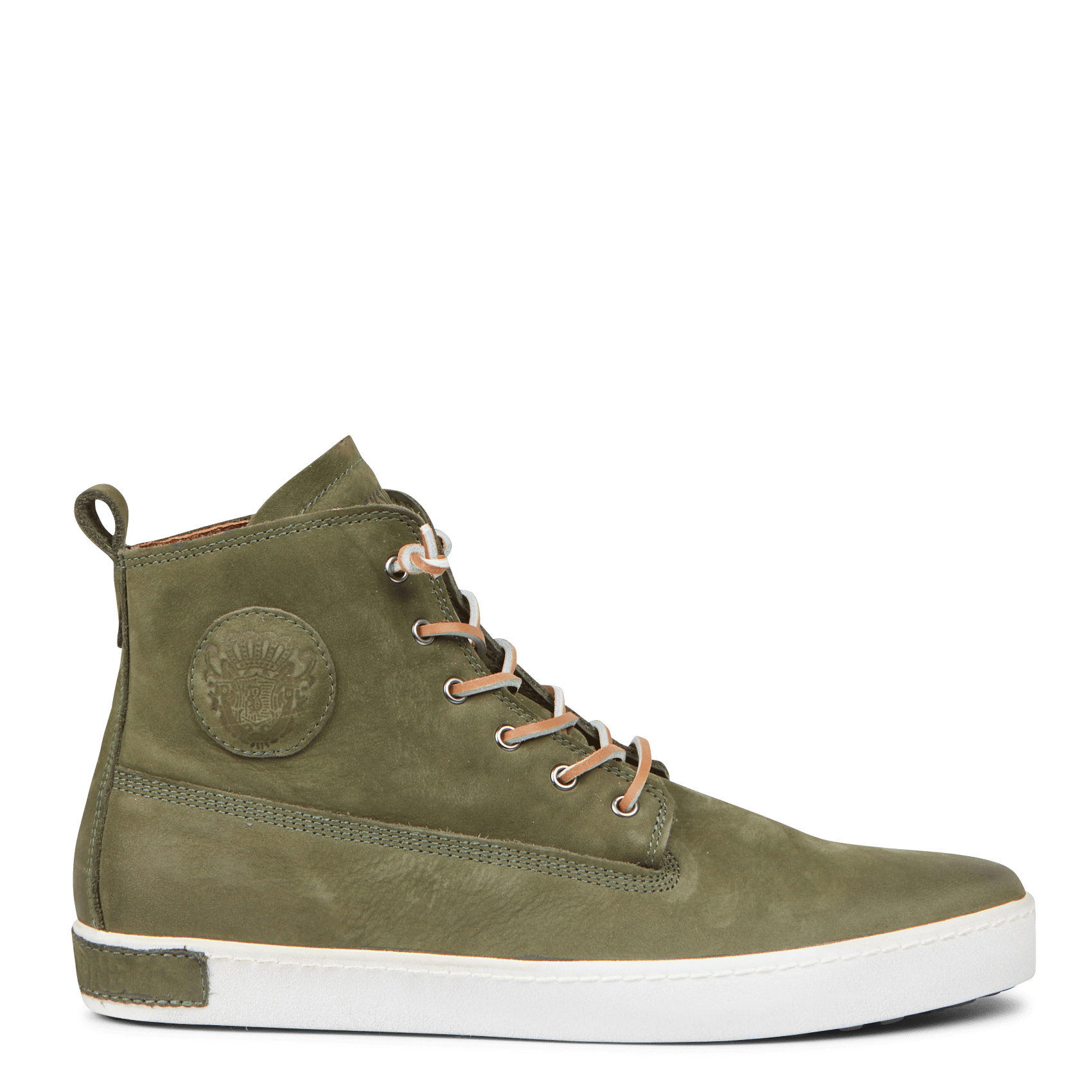 Blackstone Heren Sneakers Blauw nub sok mid sneaker | Van den Assem