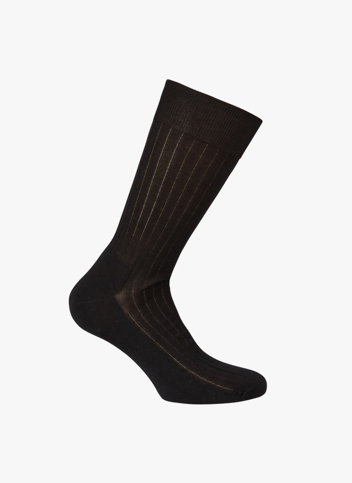 BLEUFORET Hoge, katoenen sokken | Zwart
