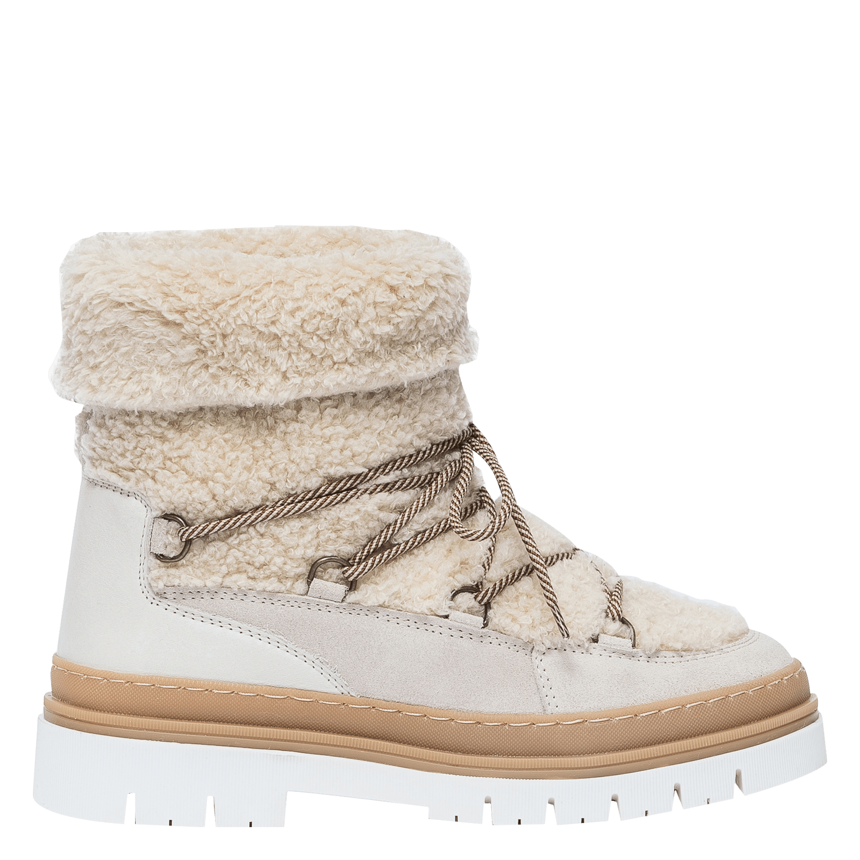 Sale Laarzen Van Witte Sherpa Ecru Bocage - Dames | Place des Tendances