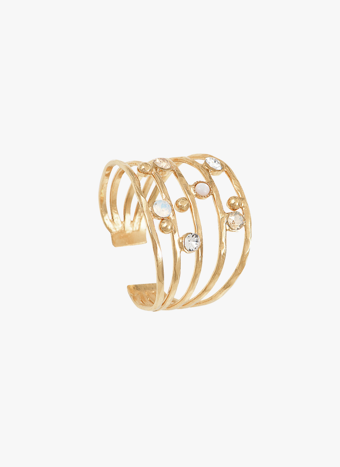 CAROLINE NAJMAN Meerdelige ring met kristallen | Wit