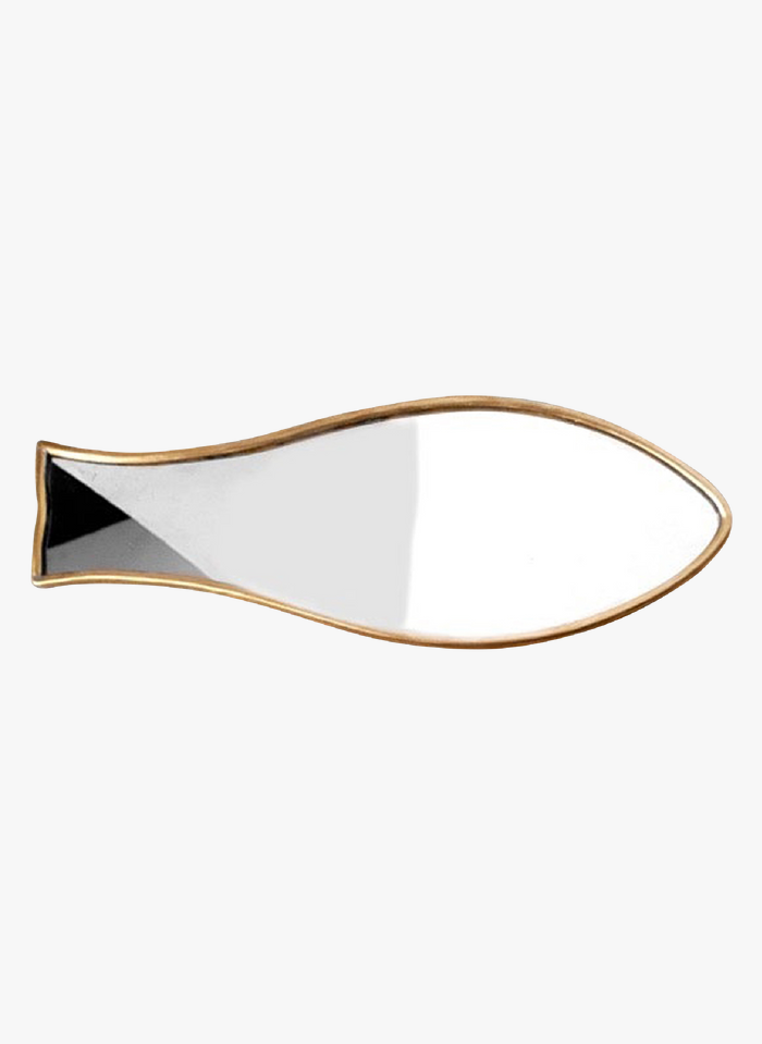 CHABI CHIC Spiegel in de vorm van een vis | Goudkleurige