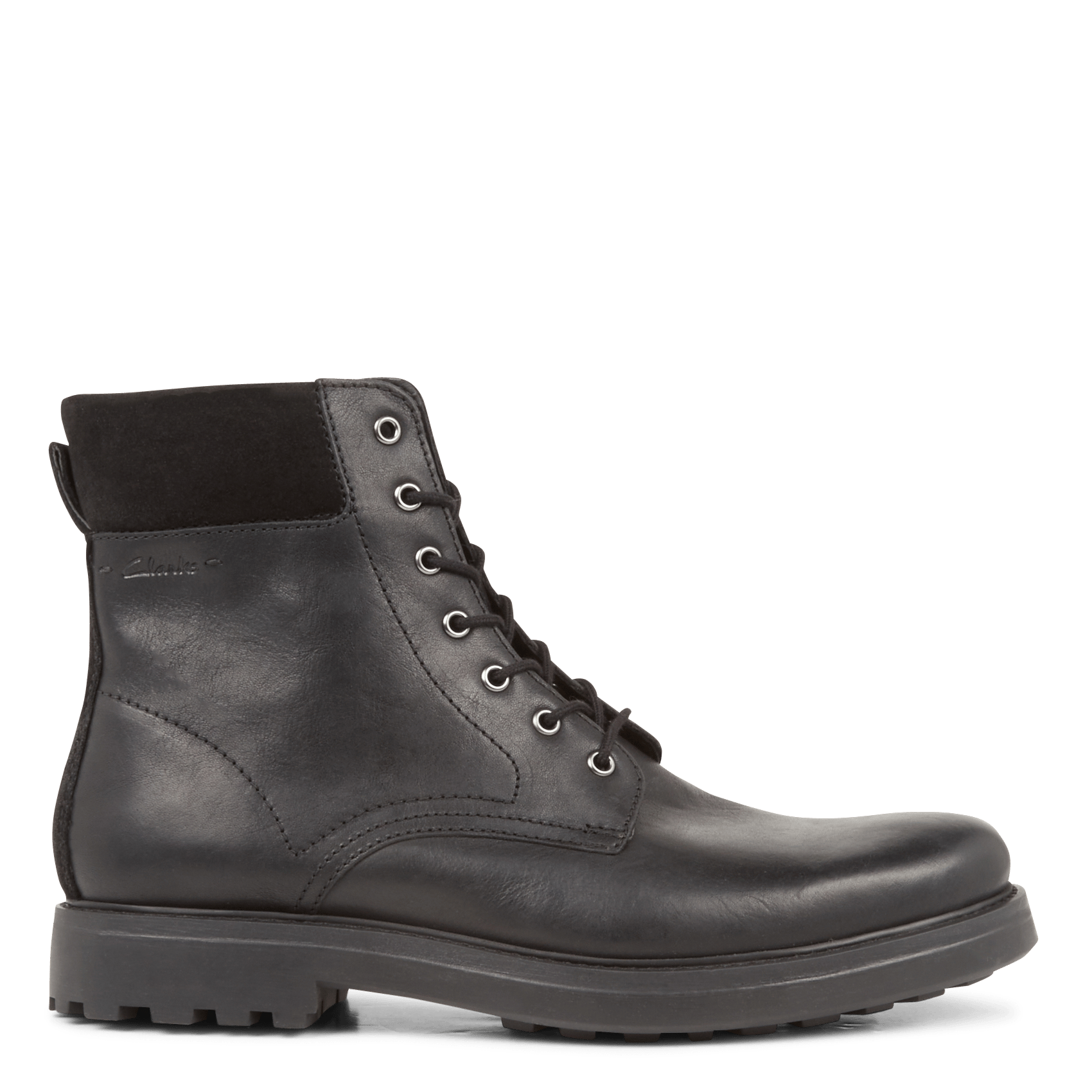 Wandelschoenen voor Heren in Zwart Leer | Konrad Lace | Clarks