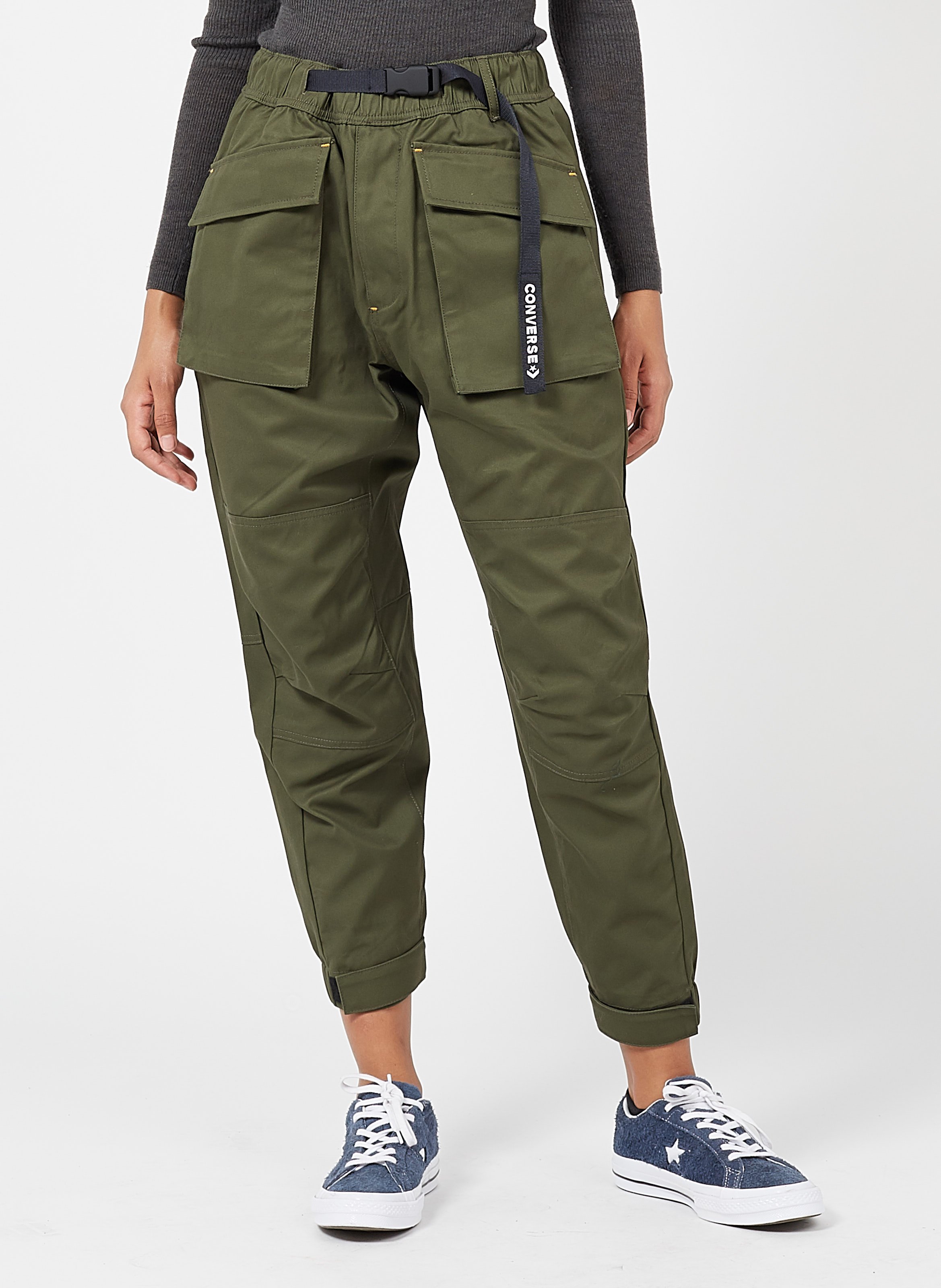 Sale Katoenen Cargobroek Green Converse - Dames | Place des Tendances