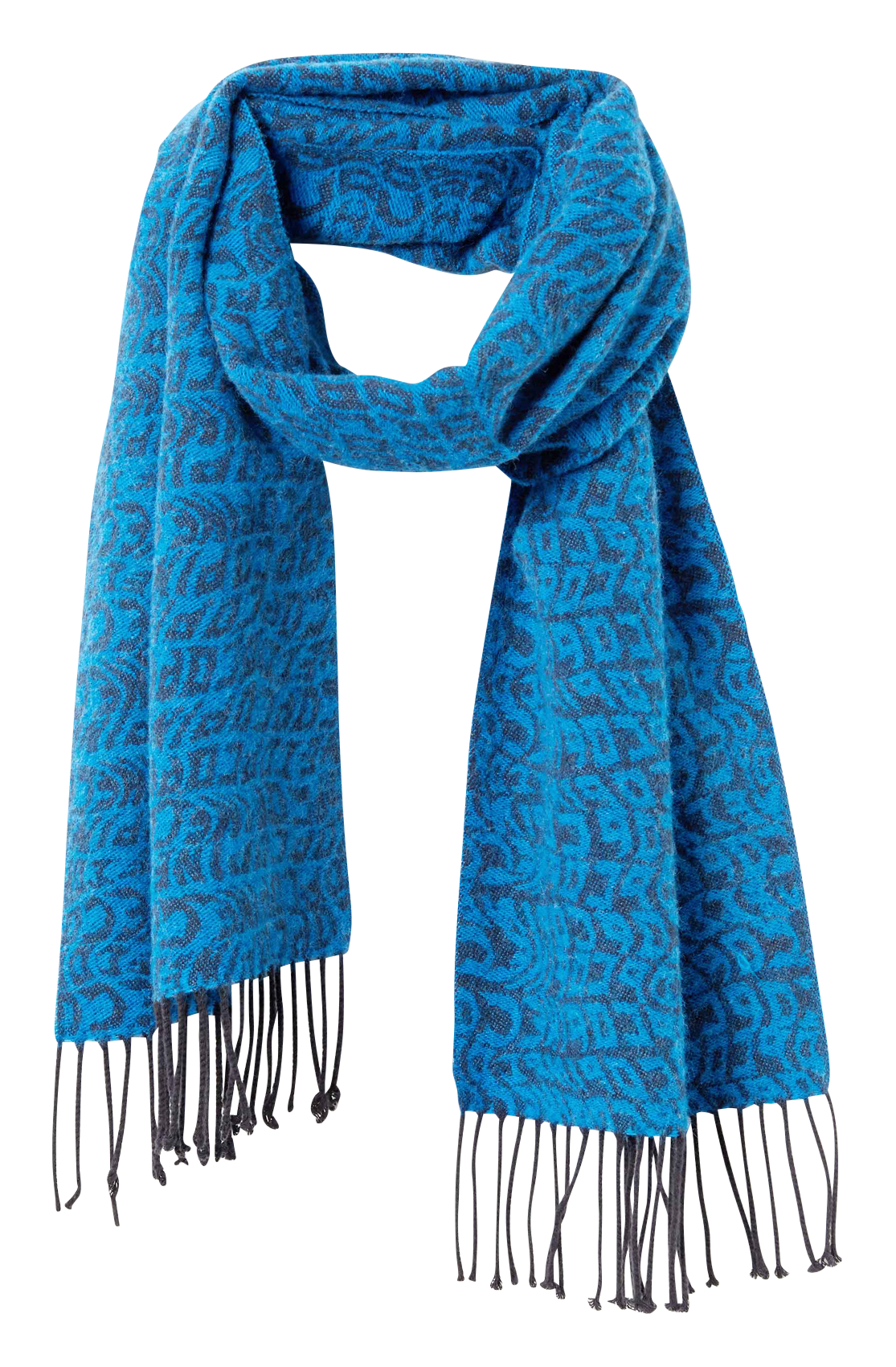 Bugatti Gebreide sjaal lichtgrijs prints met een thema casual uitstraling Accessoires Sjaals Gebreide Sjaals 