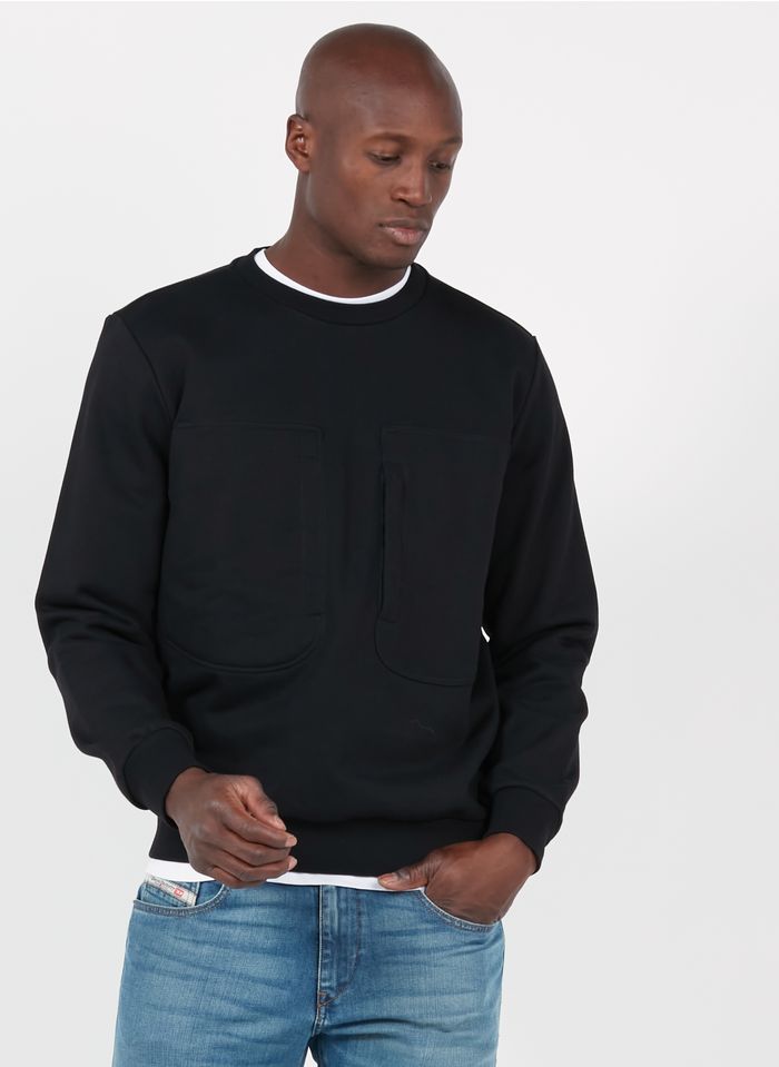 DIESEL Regular-fit sweater met ronde hals - katoenblend Zwart
