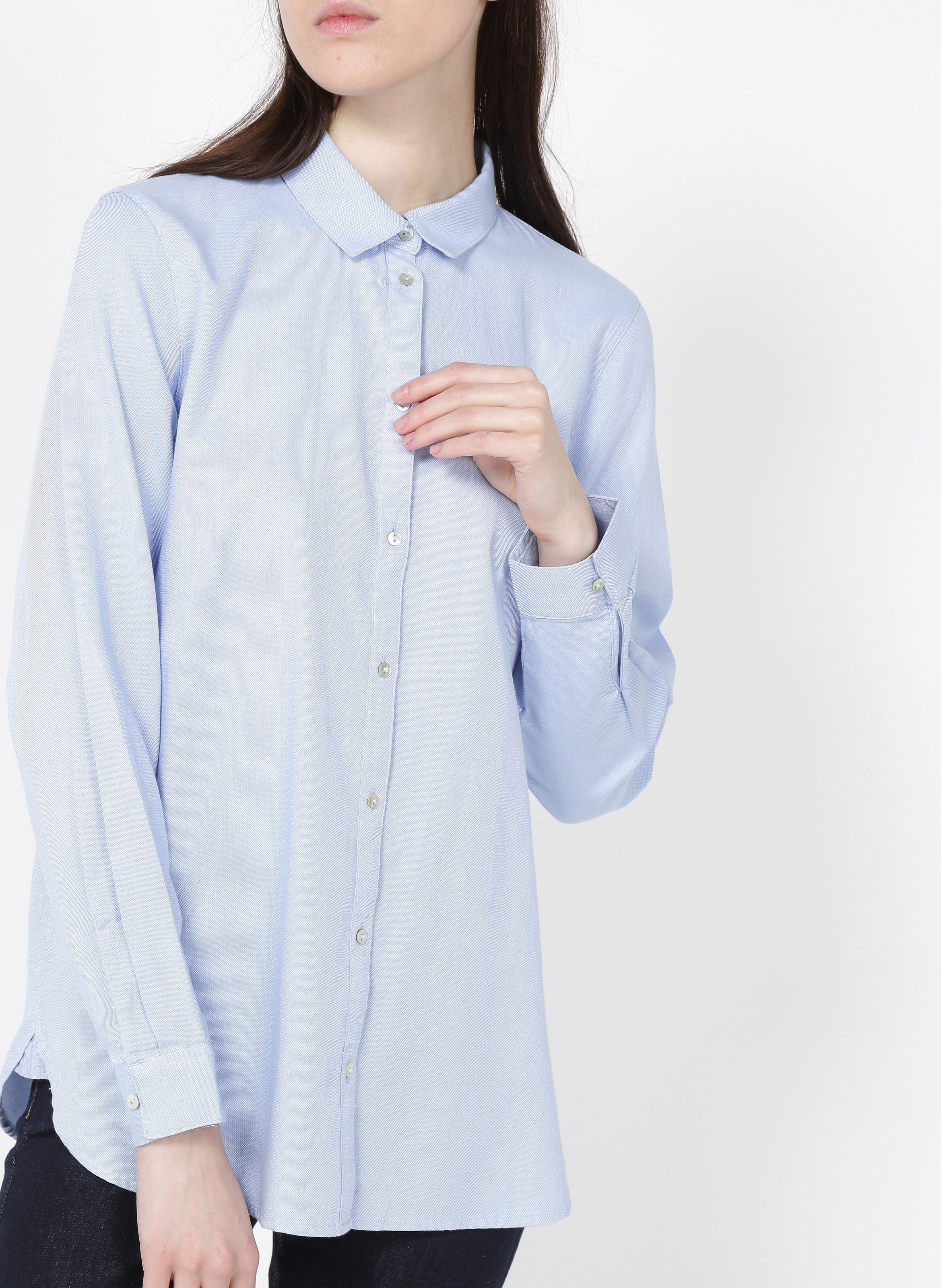 Sale Katoenen Blouse Met Klassieke Kraag Light Blue Esprit - Dames | Place  des Tendances