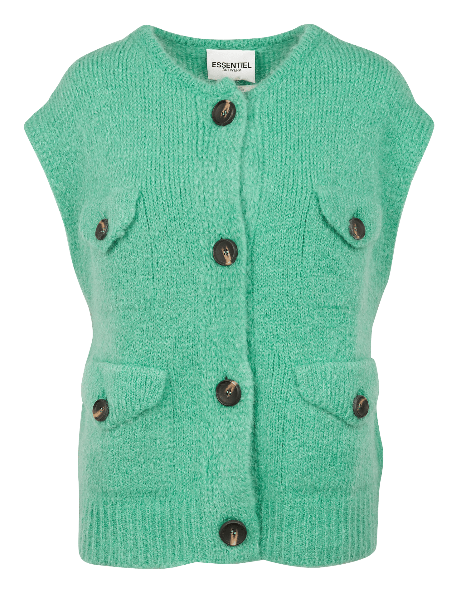 Mouwloos Vest Met Vhals Porcelain Essentiel Antwerp Dames Place