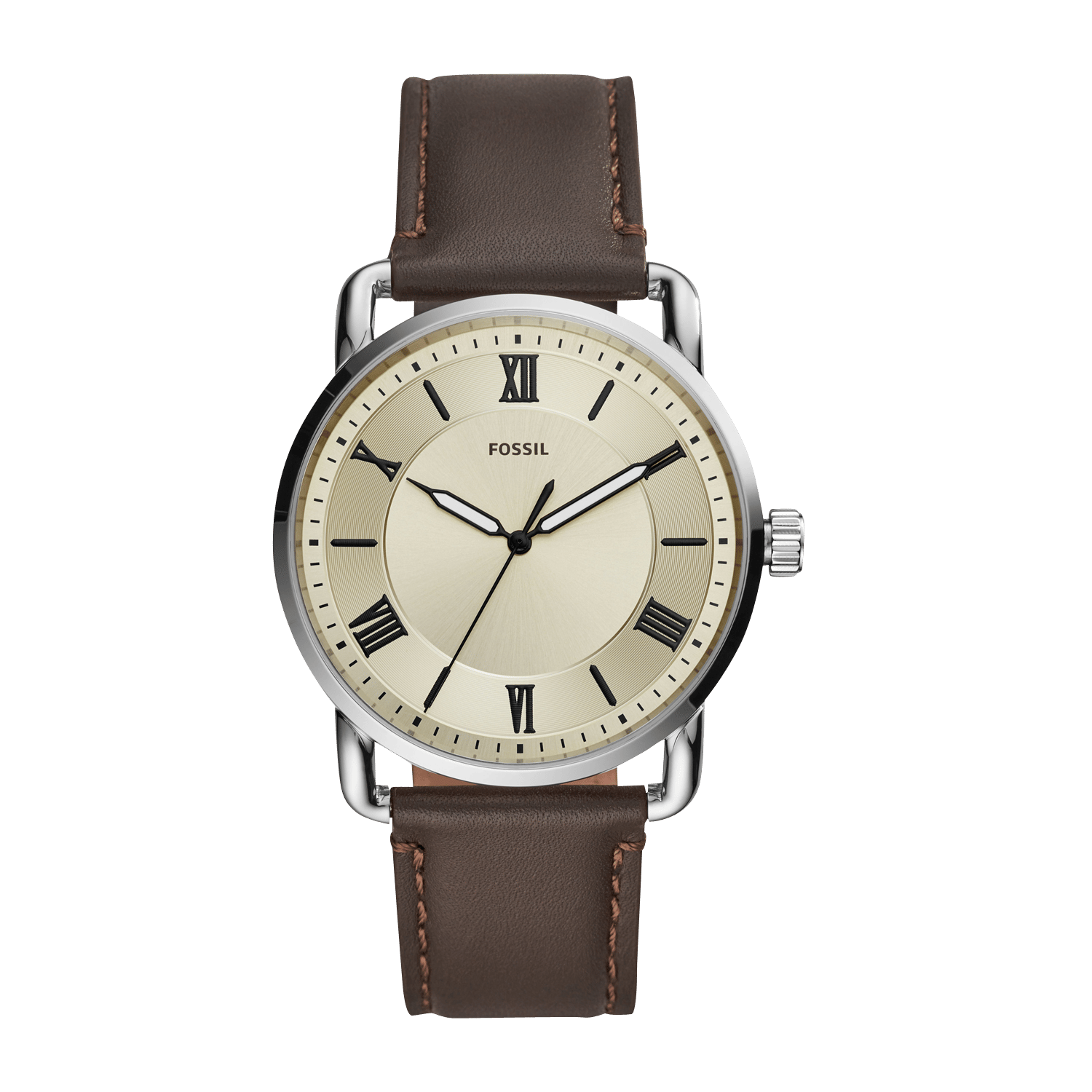 Horloge Met Leren Bandje Brun Fossil - Heren | Place des Tendances