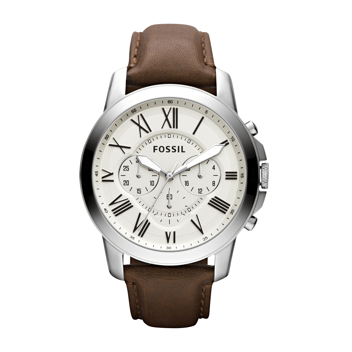 Horloge Met Leren Bandje Brun Fossil - Heren | Place des Tendances