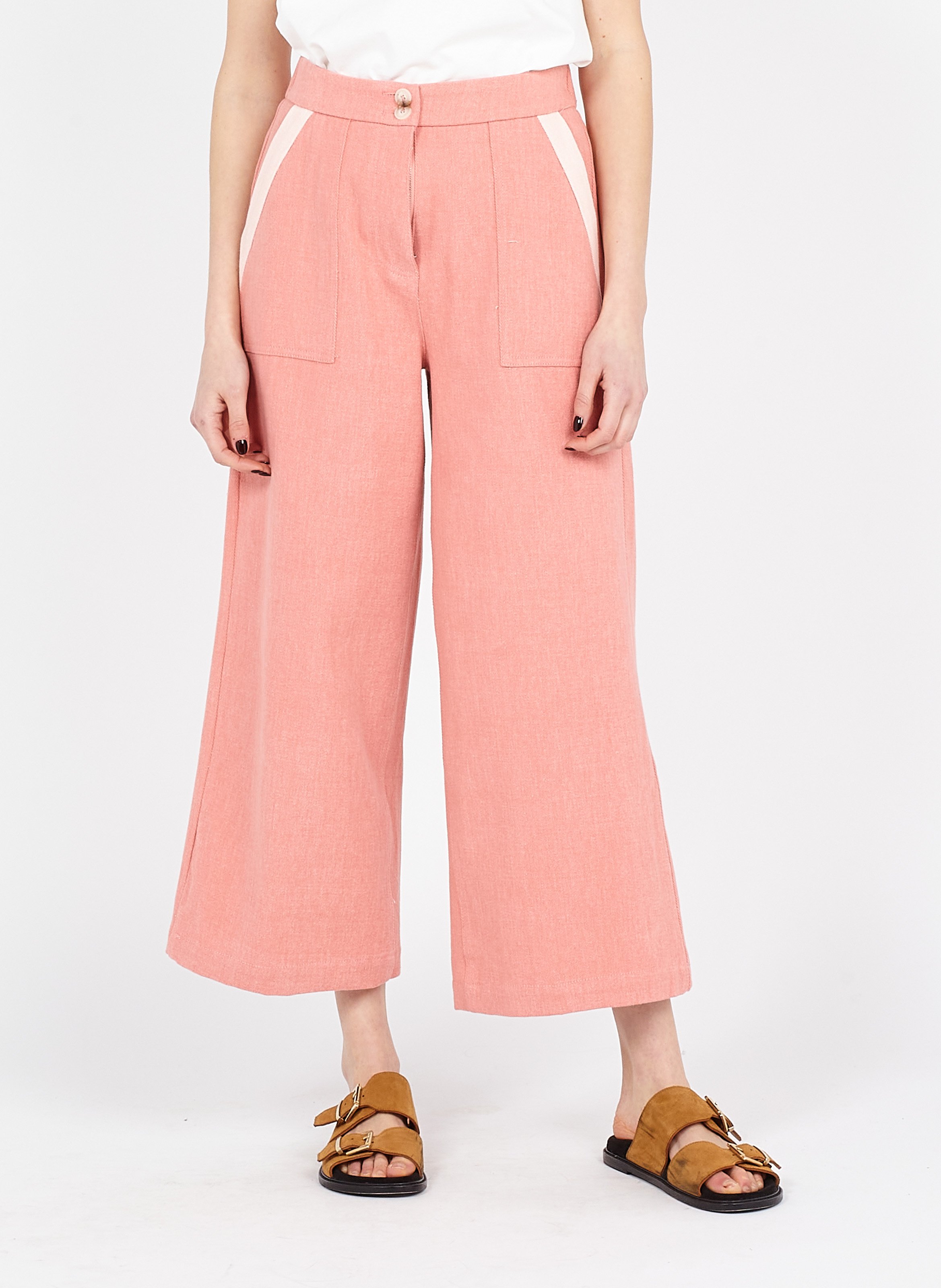 Wijde, Katoenen Broek Met Vintage Model Rose Frnch - Dames | Place des  Tendances