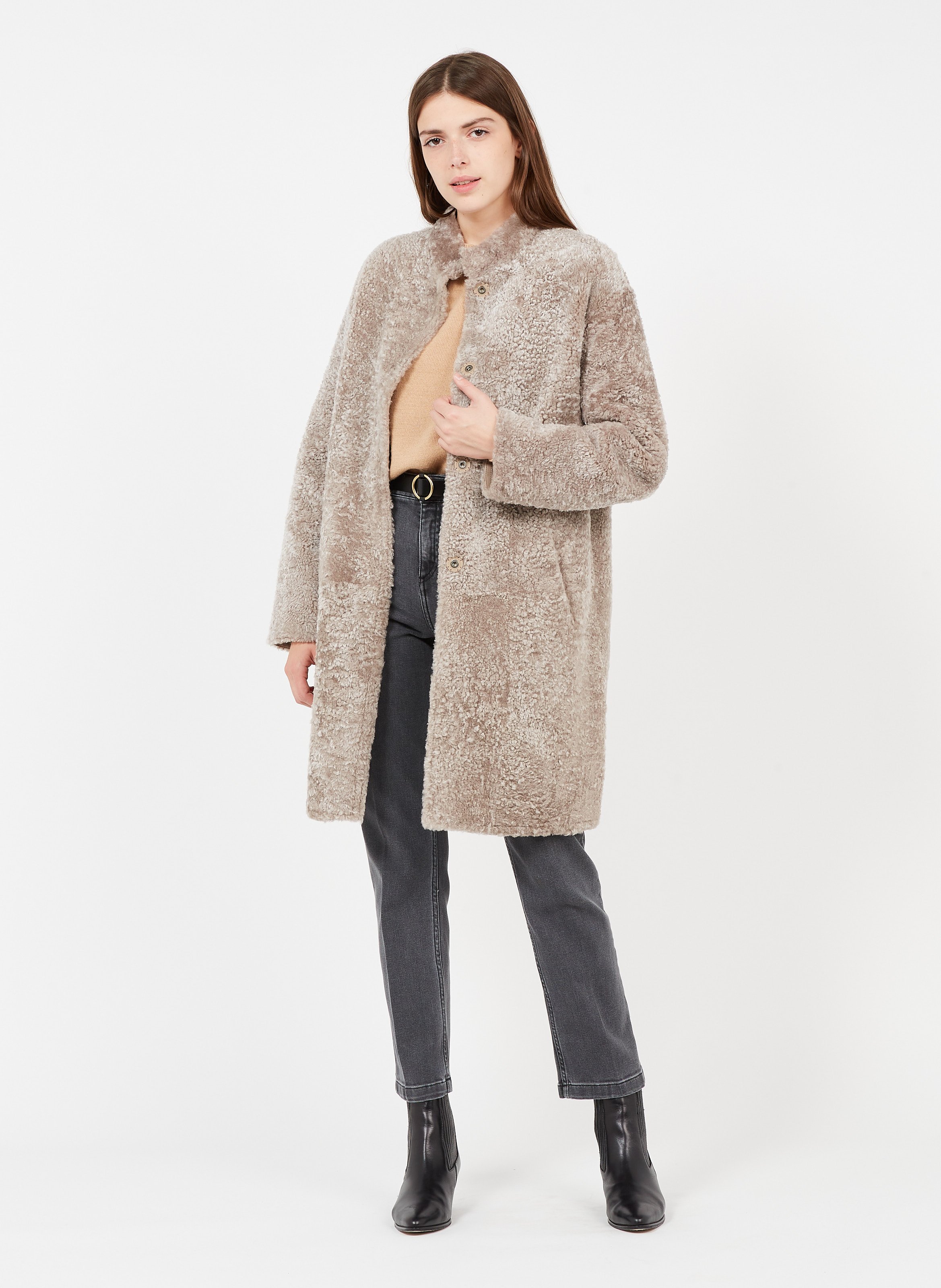 gerard darel shearling coat