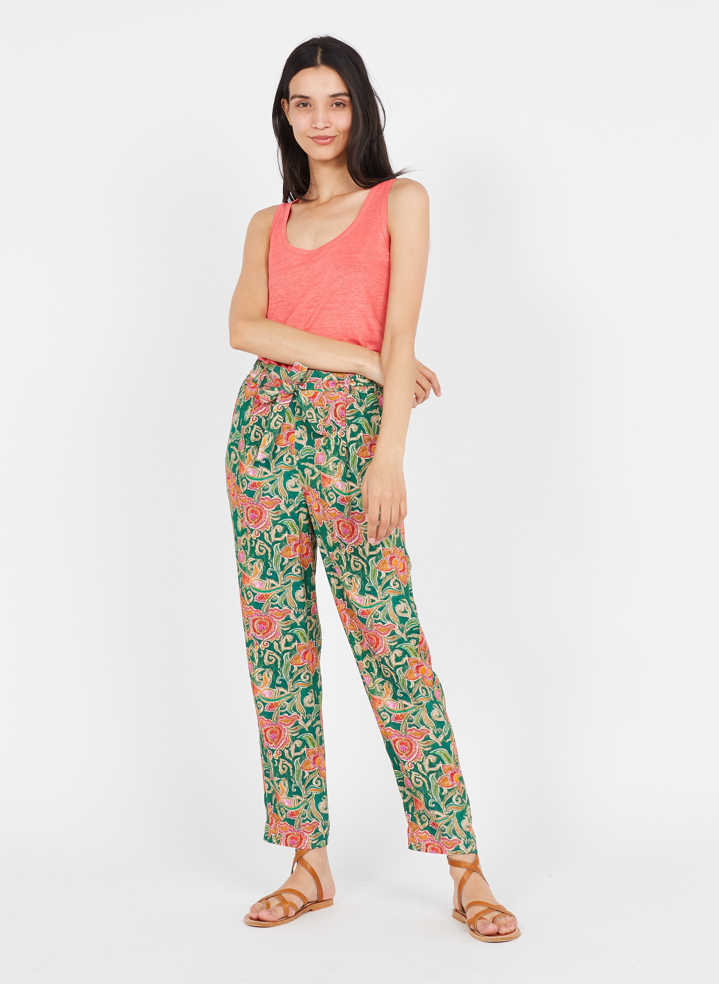 Wijde Broek Met Print Olive Fantaisie Caroll - Dames | Place des Tendances