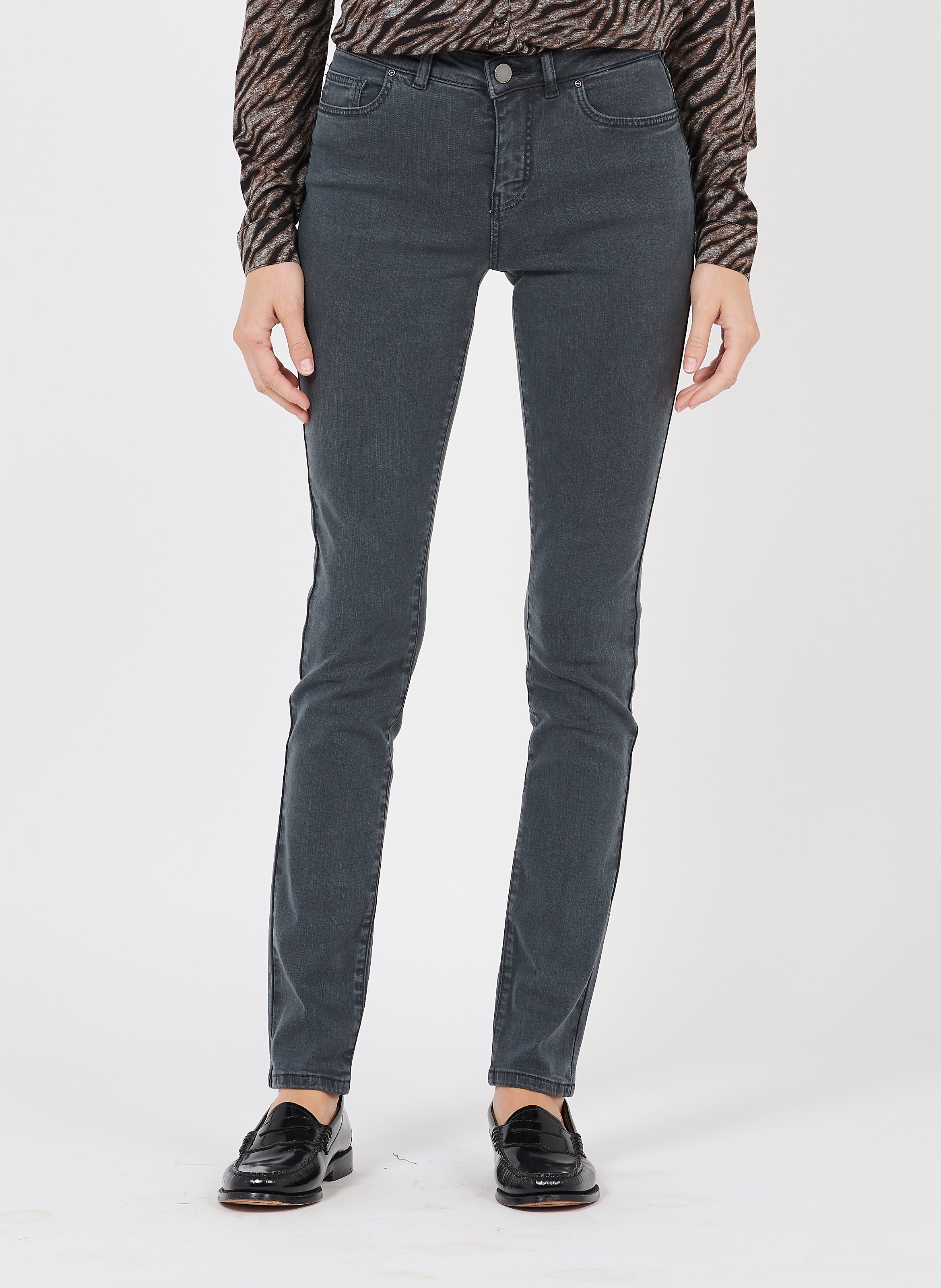 Skinny grey Jeans pour Femme | FASHIOLA.fr