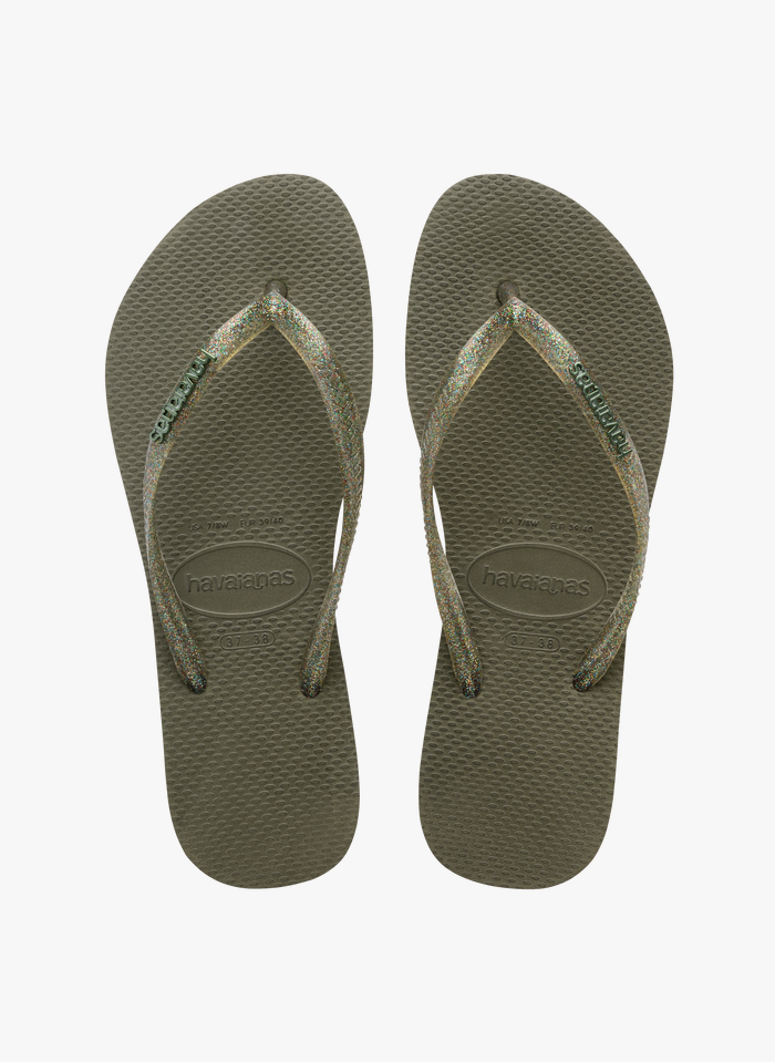 HAVAIANAS Slippers met glanzend logo - Havaianas Slim | 