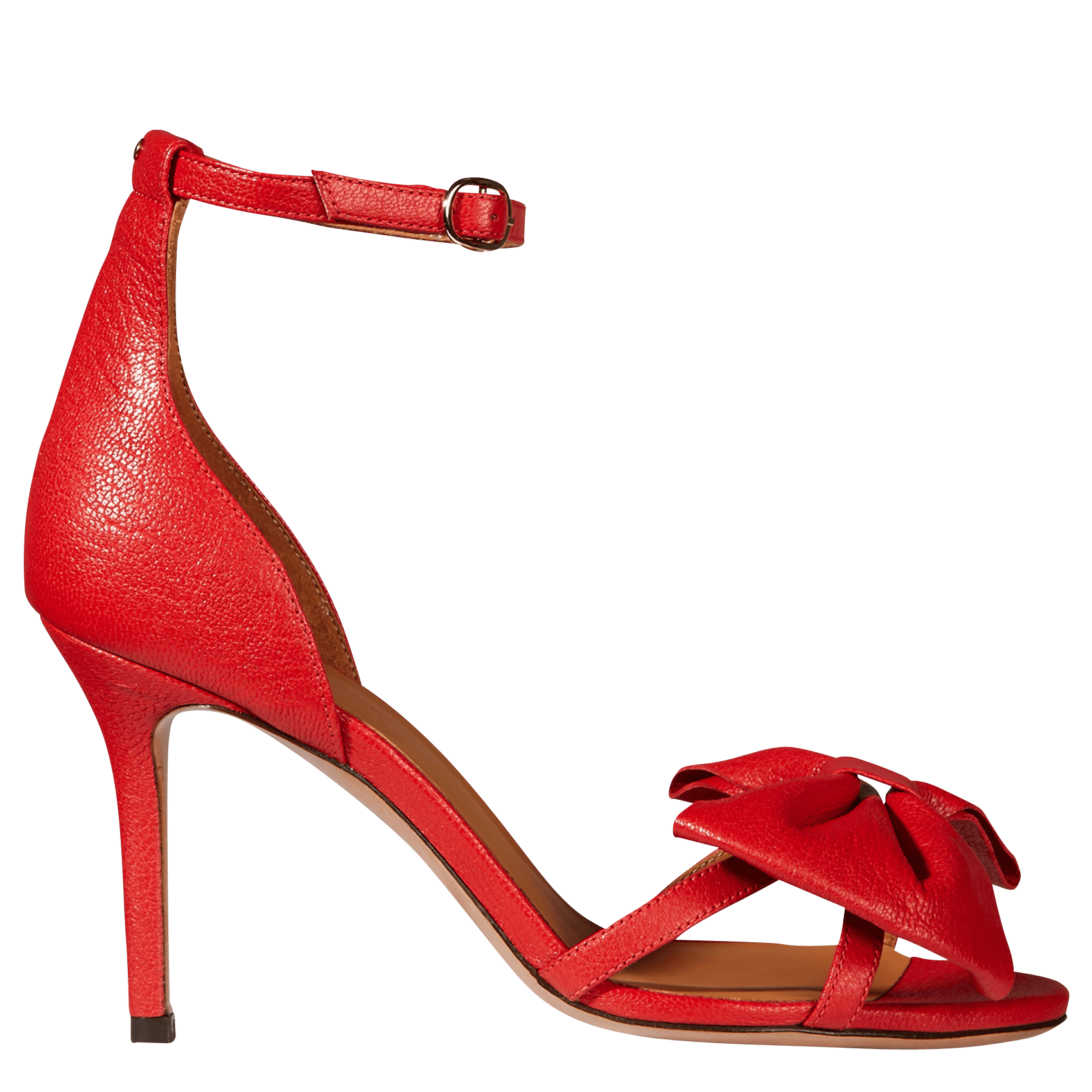Hoge hak sandalen in de kleur rood voor dames | KLEDING.nl
