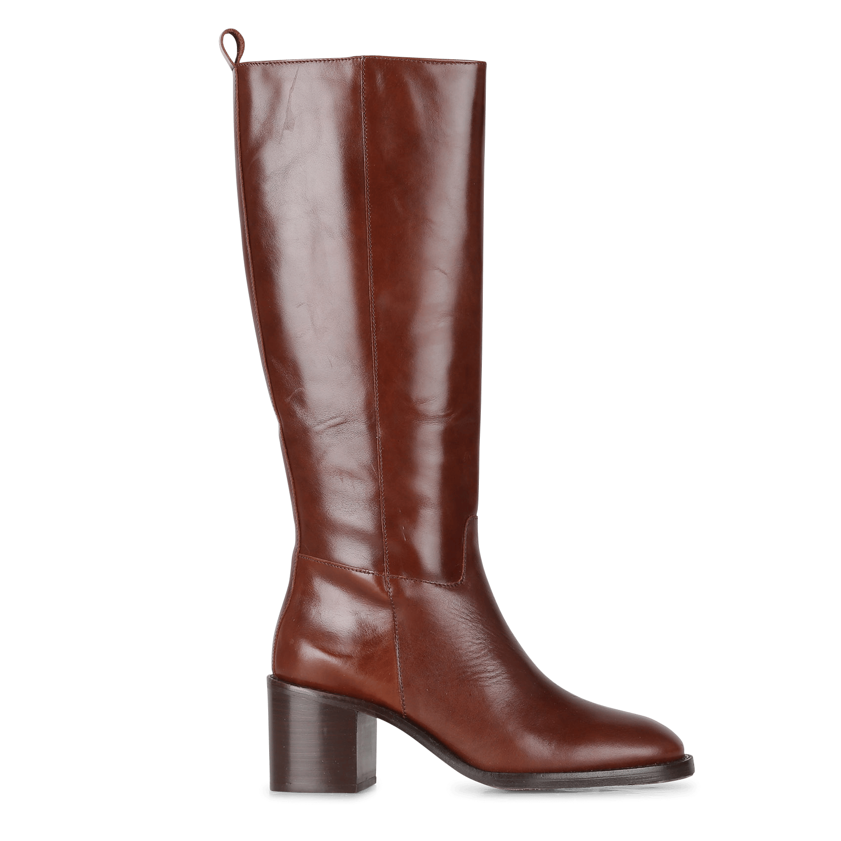 Leren Laarzen Met Hak Marron Jonak - Dames | Place des Tendances