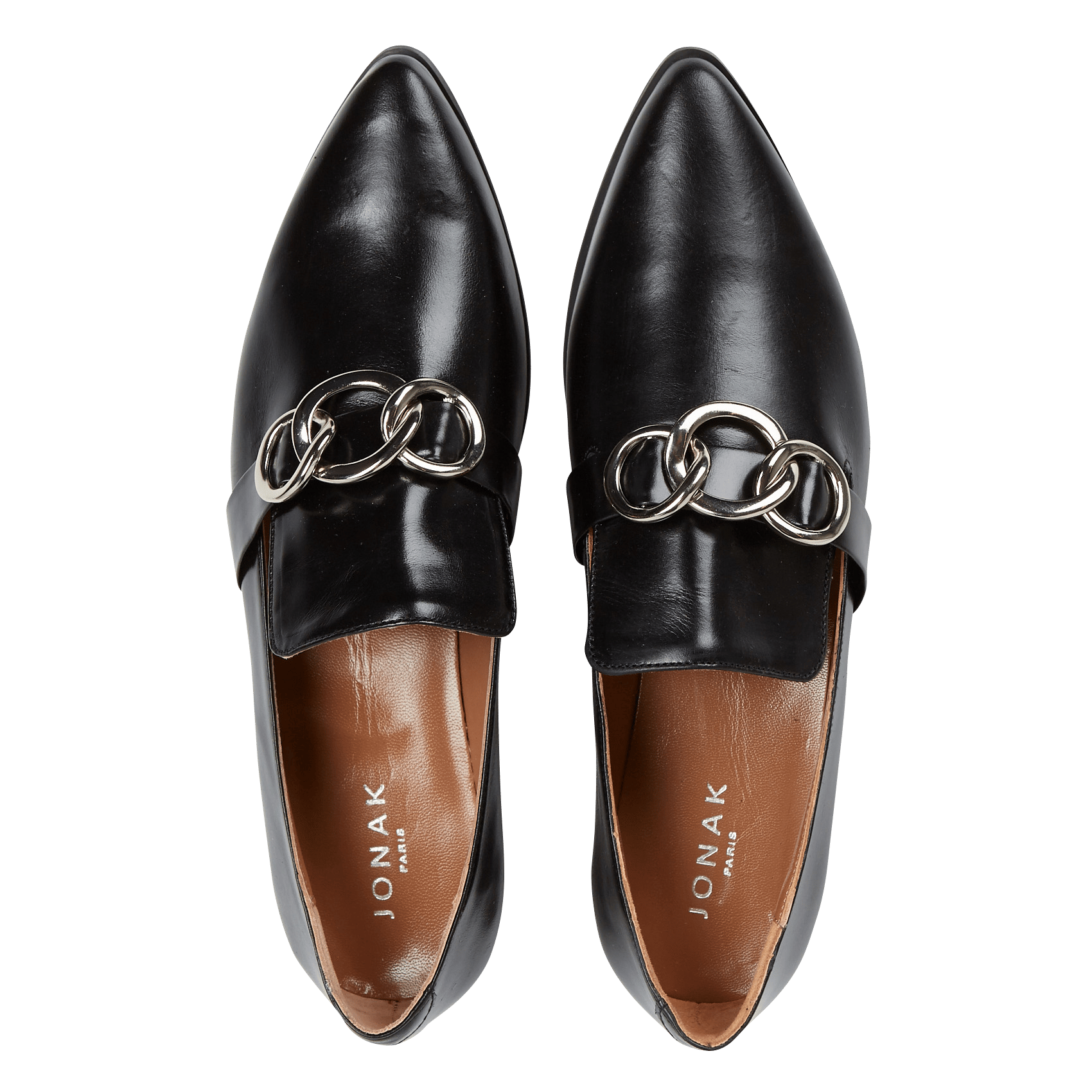 Leren Loafers Met Gesp En Spitse Neus Noir Jonak - Dames | Place des  Tendances