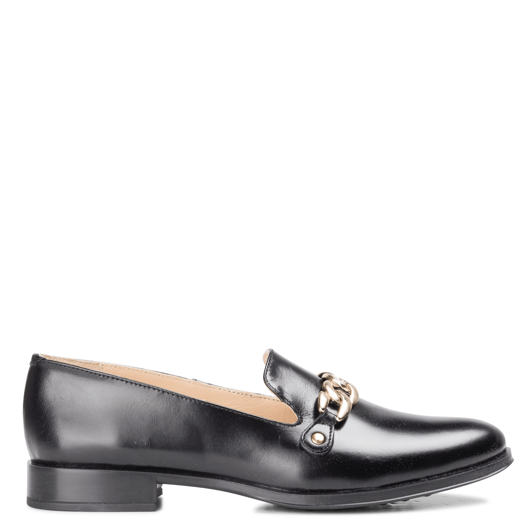 Leren Mocassins Met Kleine Hak En Ketting Noir/or Jonak - Dames | Place des  Tendances