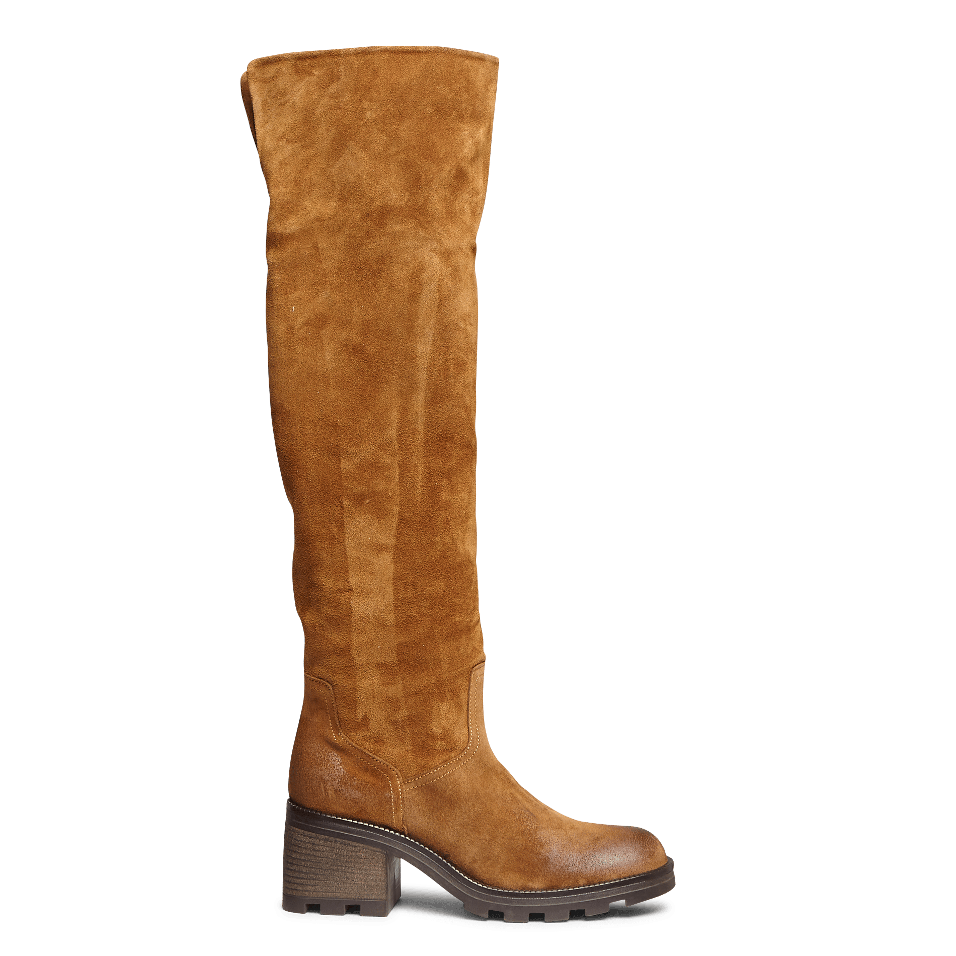 Sale Leren Overknee-laarzen Cognac Jonak - Dames | Place des Tendances