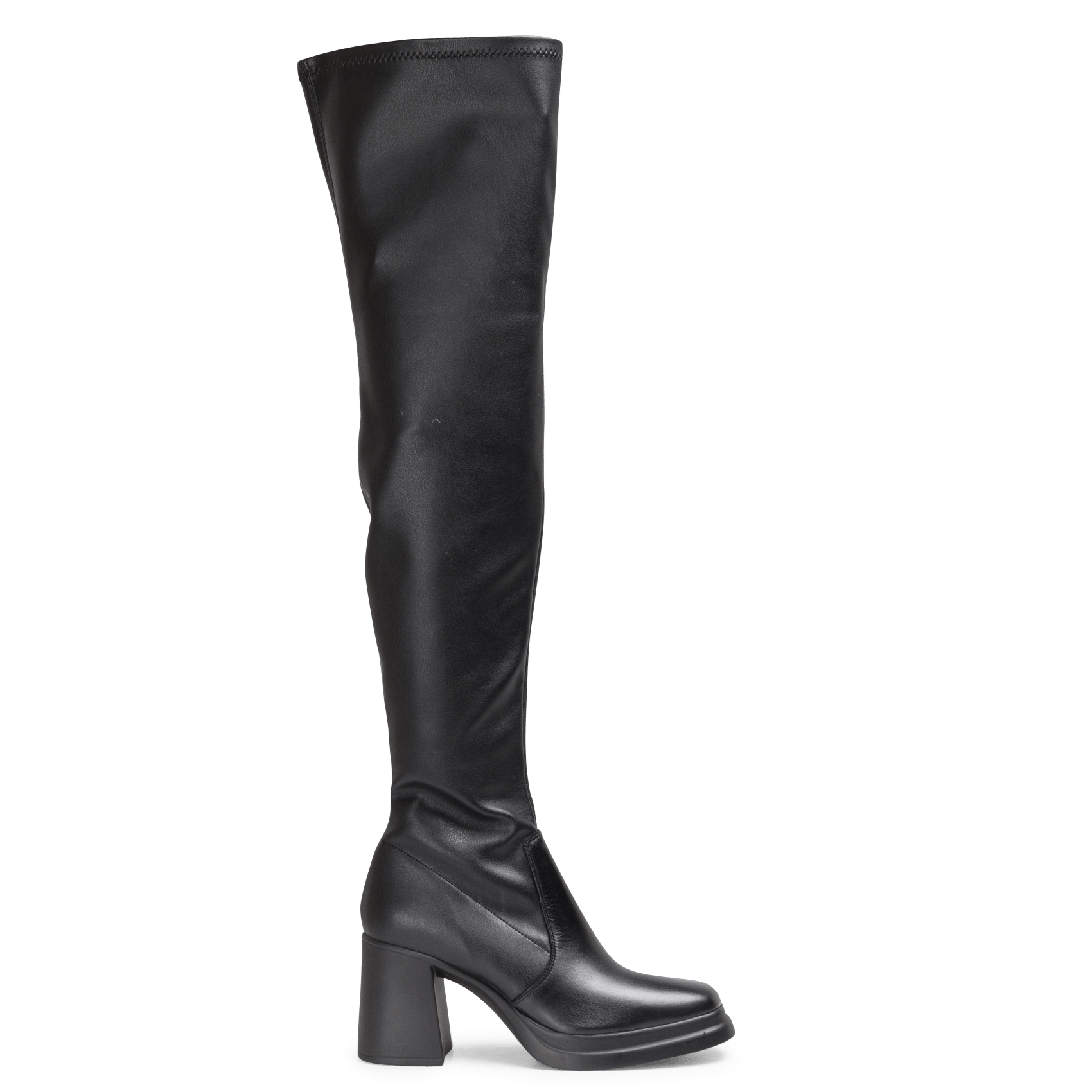 Leren Overknee-laarzen Met Hak Noir Jonak - Dames | Place des Tendances