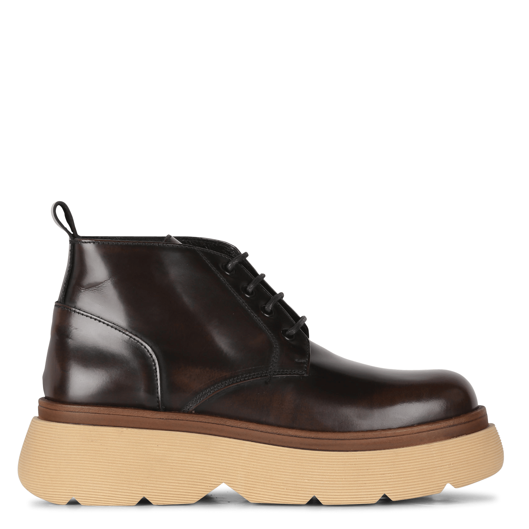 Sale Leren Veterboots Marron/miel Jonak - Dames | Place des Tendances