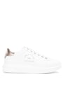 KARL LAGERFELD White Lthr w/Silver Wit