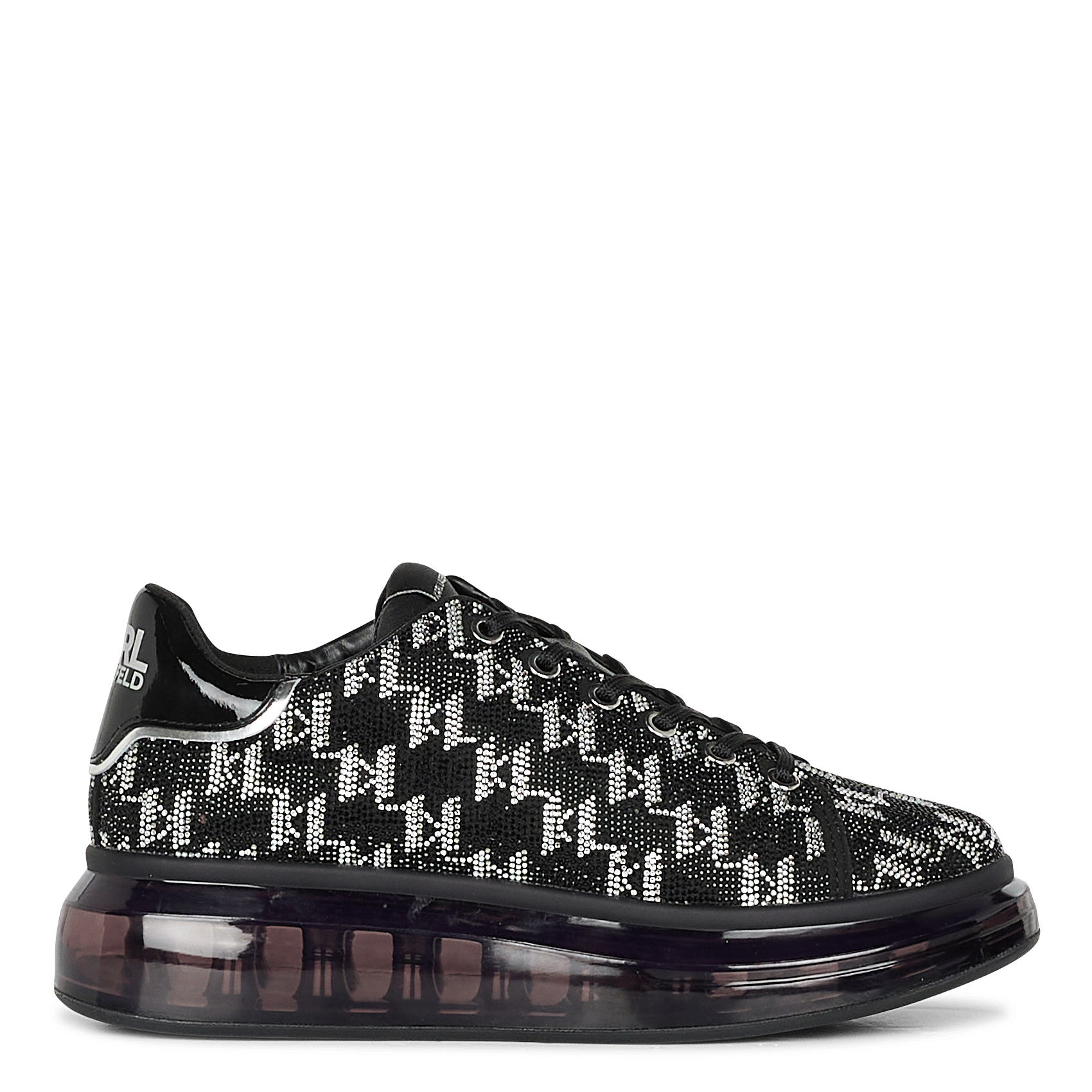 Lage Sneakers Met Stras Glitter Mix Blk W-silver Karl Lagerfeld - Dames |  Place des Tendances