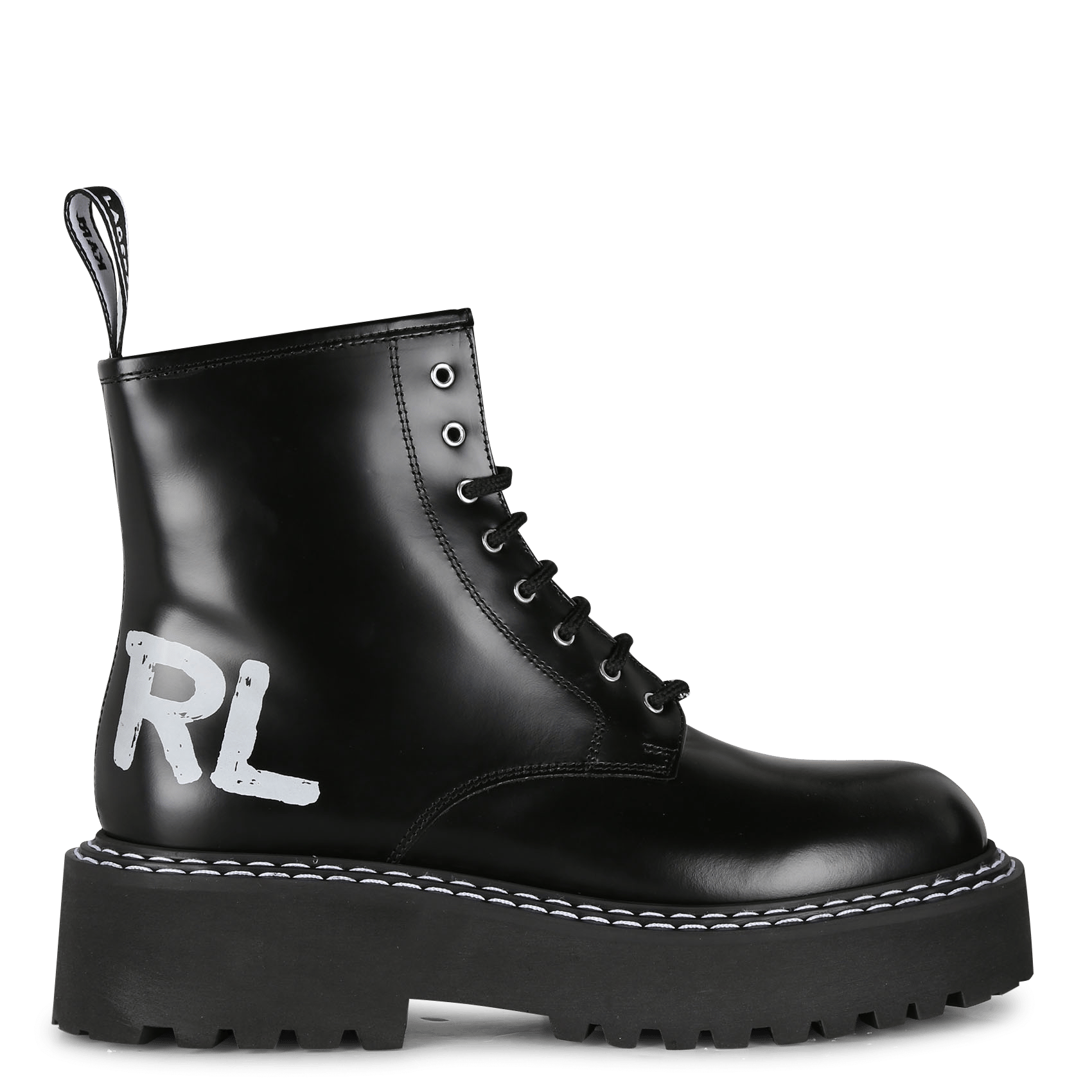 Leren Enkellaarzen Met Plateauzool Black Lthr Karl Lagerfeld - Dames |  Place des Tendances